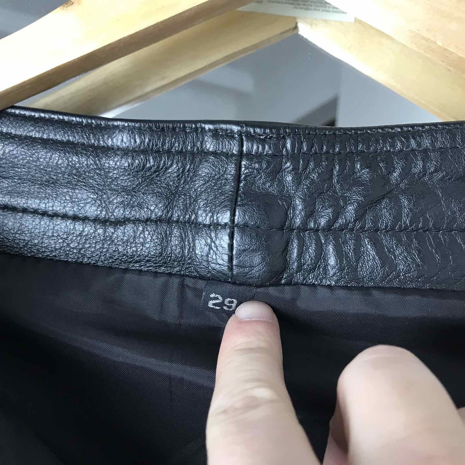 Leather Rare Vintage Leather Pants Biker Motorcycle 90s Size US 29 - 4 Thumbnail