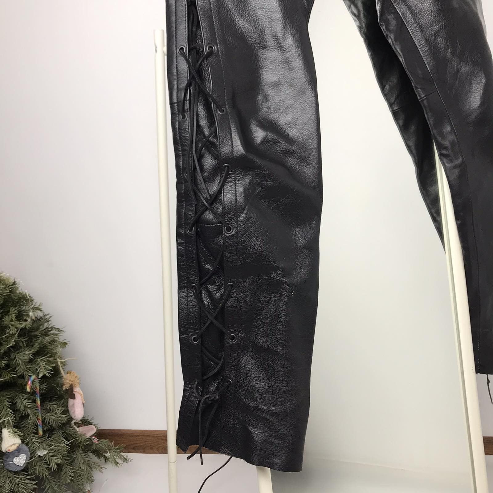 Leather Rare Vintage Leather Pants Biker Motorcycle 90s Size US 29 - 6 Thumbnail