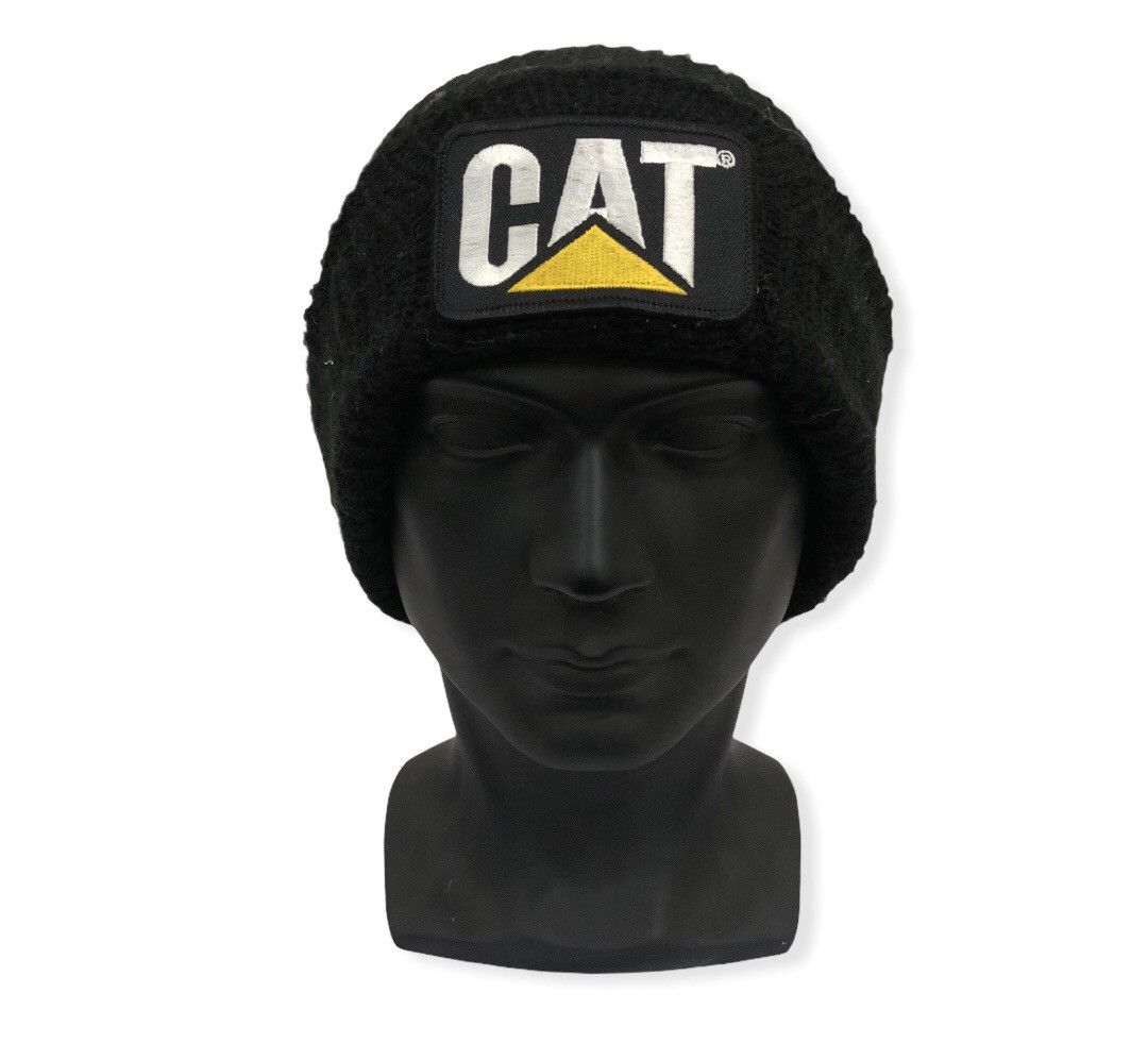 Caterpillar × Hat × Vintage Vintage Caterpillar Trademark Logo Beanie