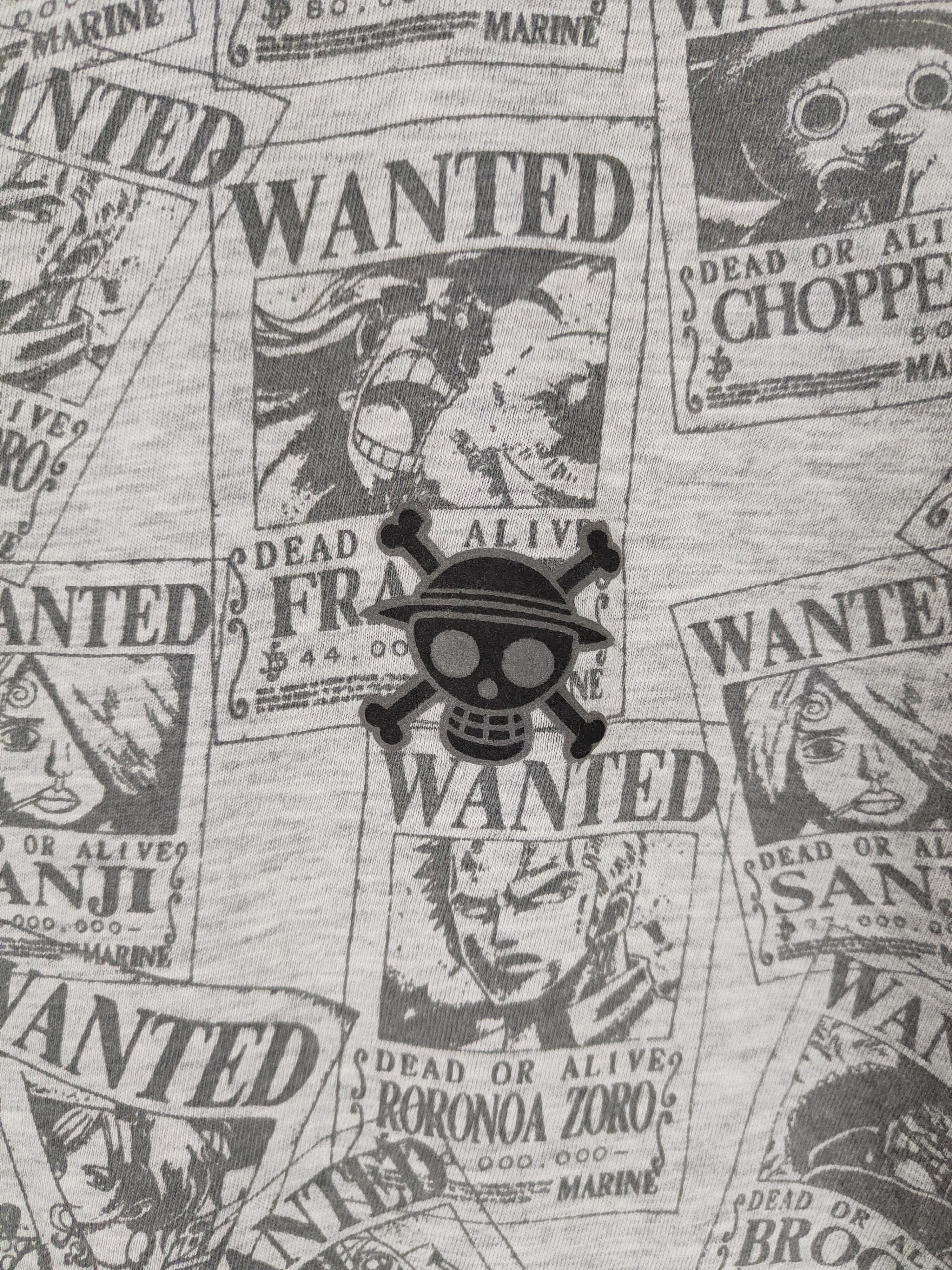 One Piece Uniqlo-One Piece Wanted Gray Short Sleeve T-shirt #S646 Size US M / EU 48-50 / 2 - 6 Thumbnail