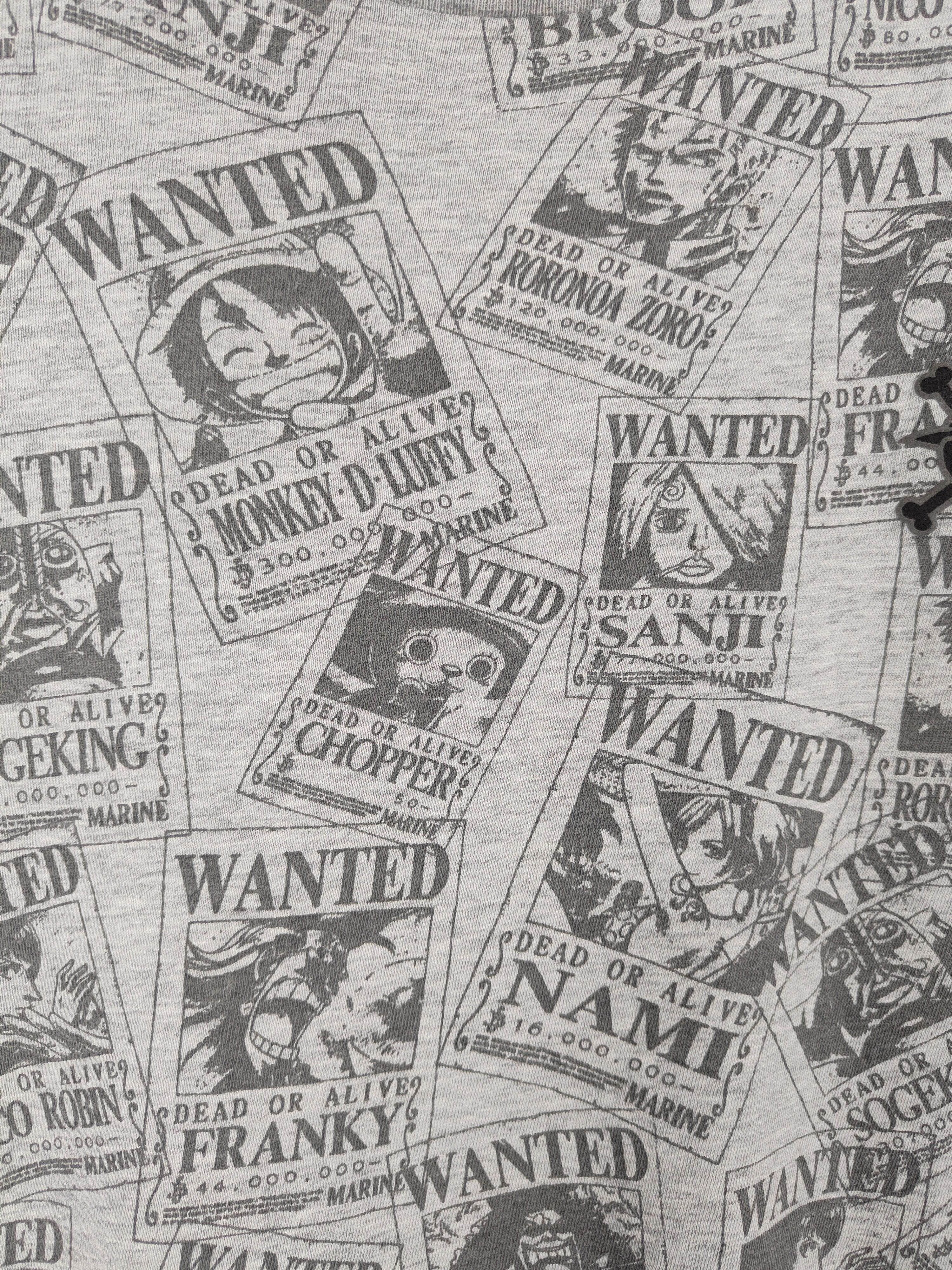One Piece Uniqlo-One Piece Wanted Gray Short Sleeve T-shirt #S646 Size US M / EU 48-50 / 2 - 3 Thumbnail