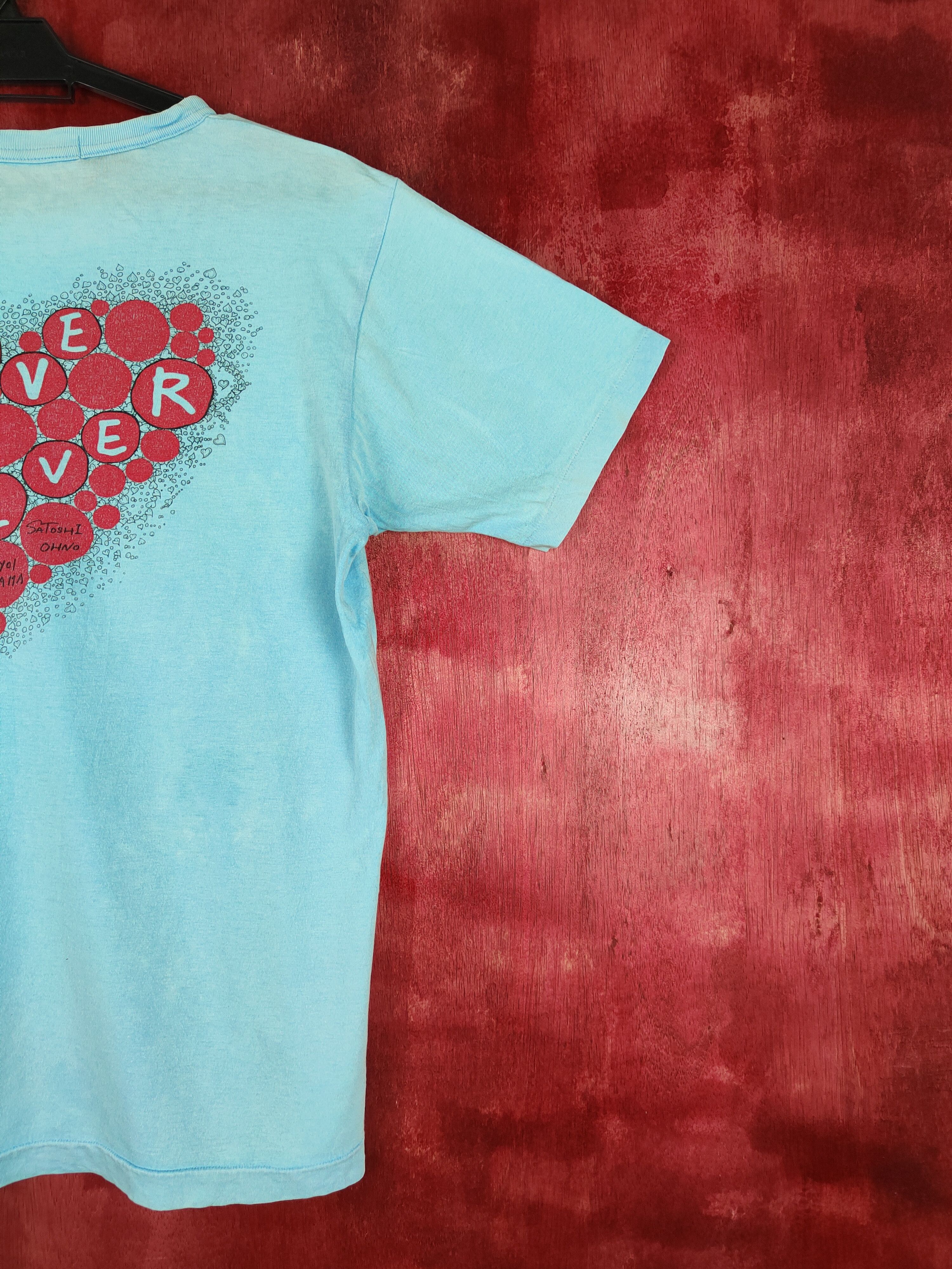 Japanese Brand 24hour Television faded Blue Short Sleeve T-shirt #S651 Size US M / EU 48-50 / 2 - 13 Thumbnail