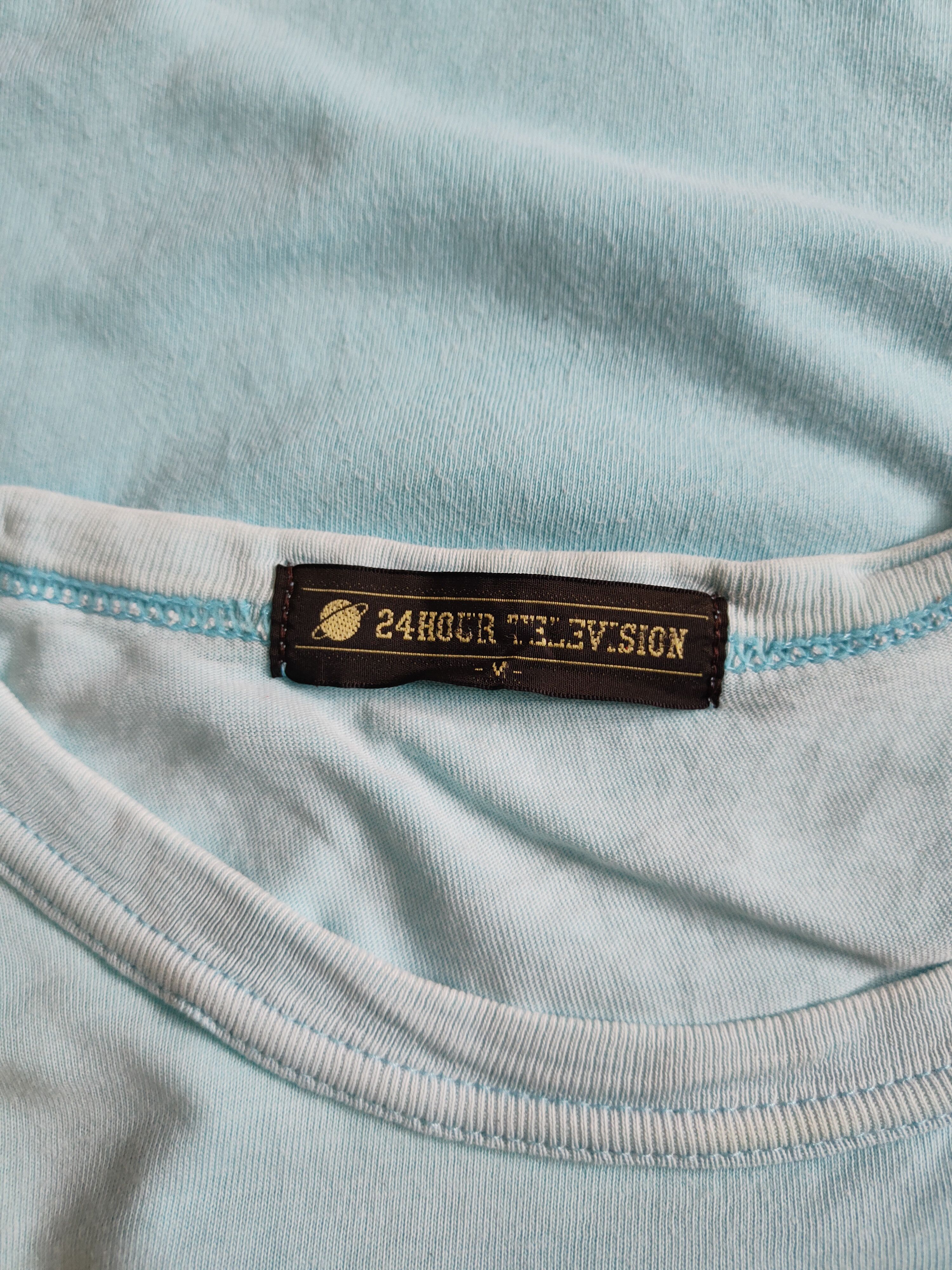 Japanese Brand 24hour Television faded Blue Short Sleeve T-shirt #S651 Size US M / EU 48-50 / 2 - 15 Thumbnail