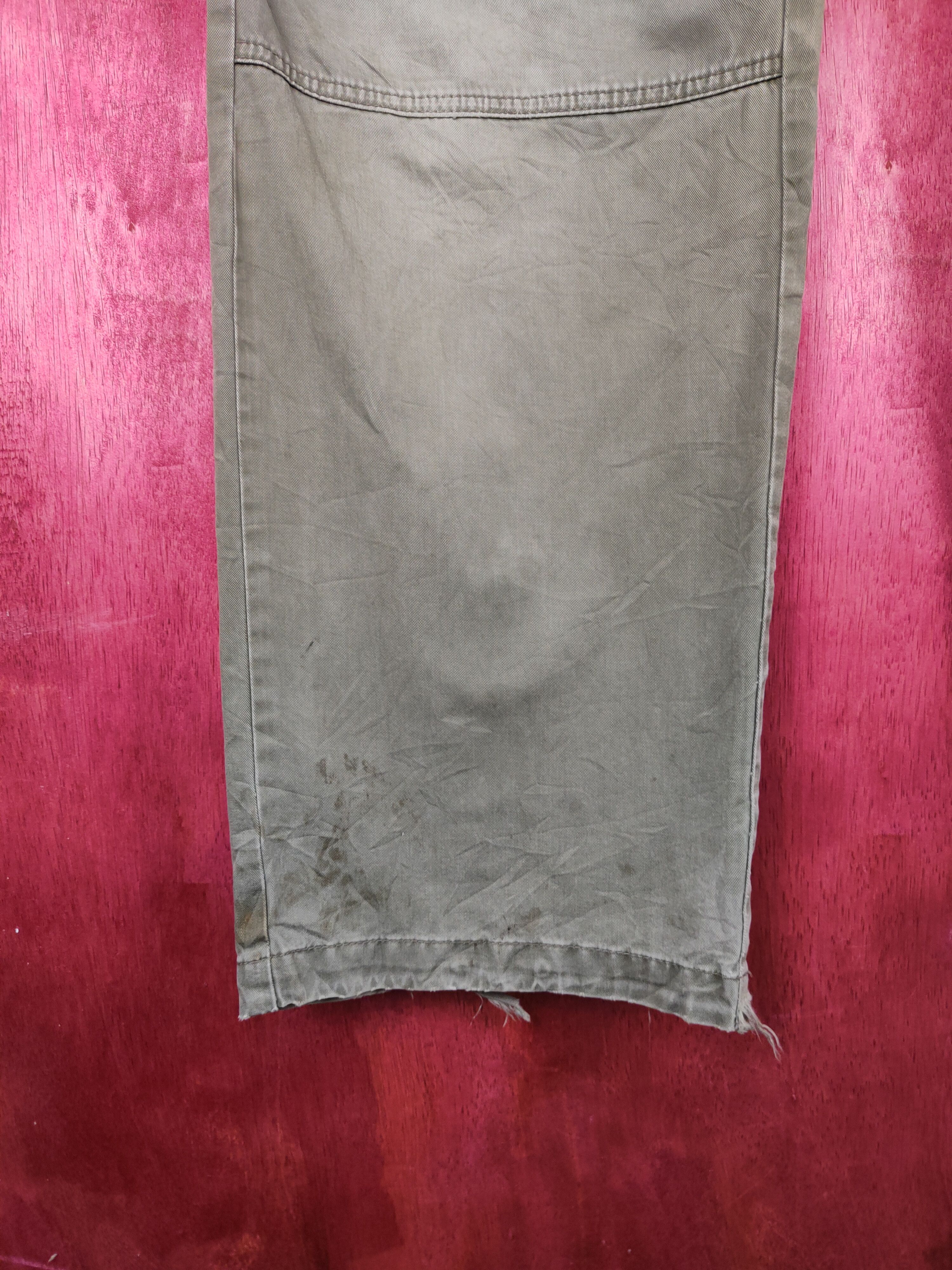 Japanese Brand Uniqlo Green Faded Multi Pocket Tactical Cargo Pants #S631 Size US 37 - 4 Thumbnail