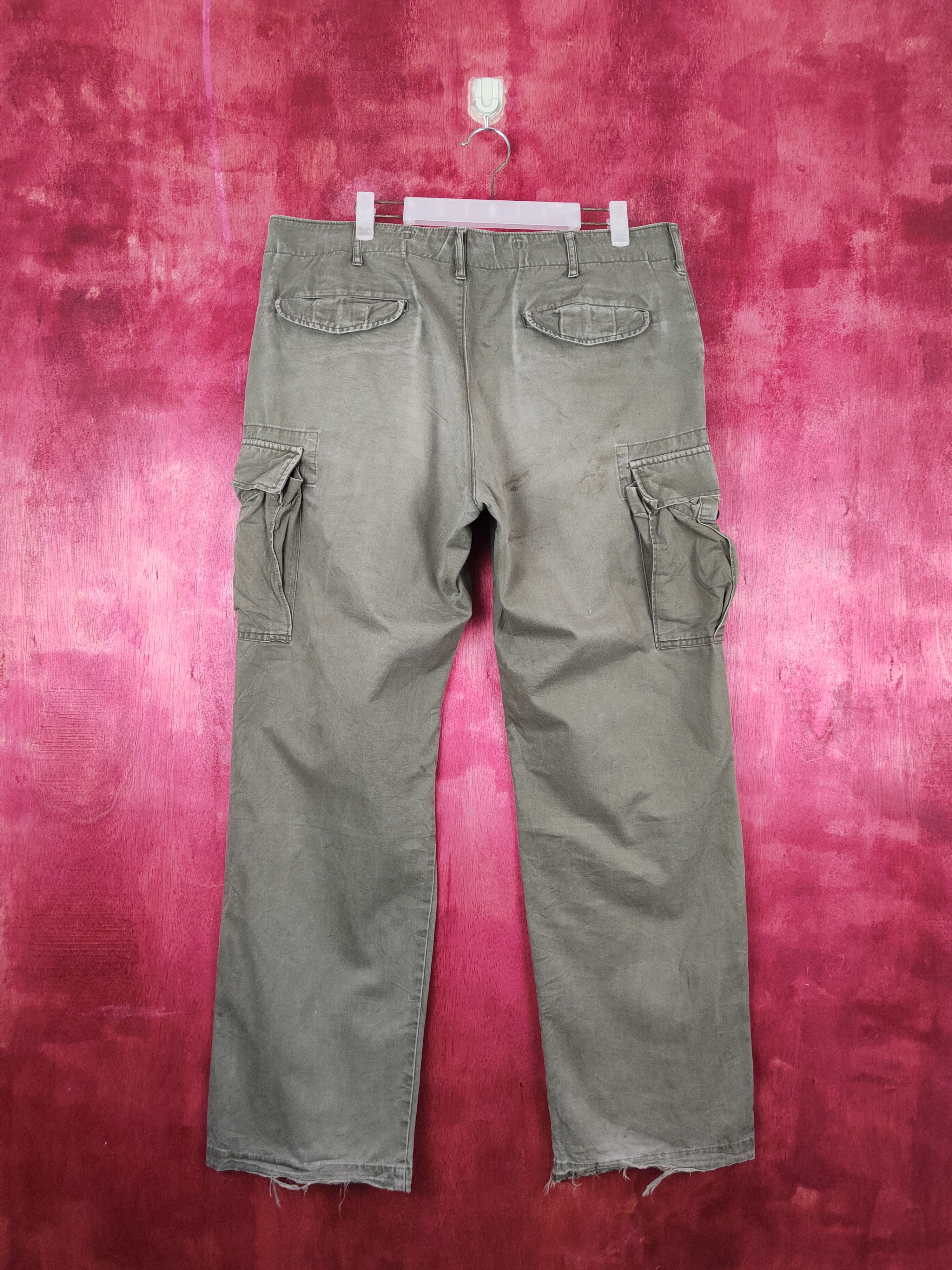 Japanese Brand Uniqlo Green Faded Multi Pocket Tactical Cargo Pants #S631 Size US 37 - 8 Thumbnail