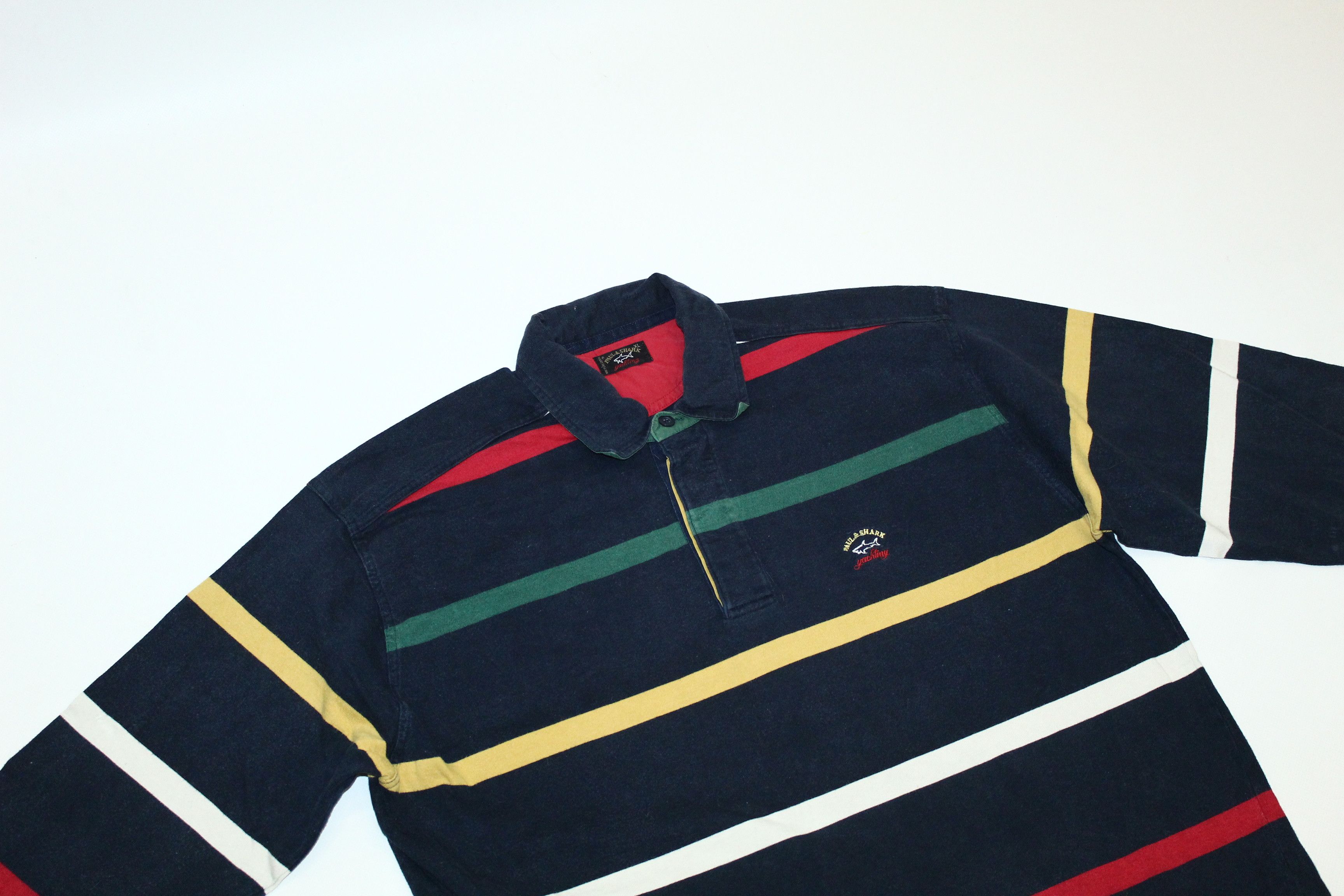 Paul & Shark VTG🔥 Paul & Shark Iconic Striped Puro Cotton Polo Shirt Size US XL / EU 56 / 4 - 3 Thumbnail