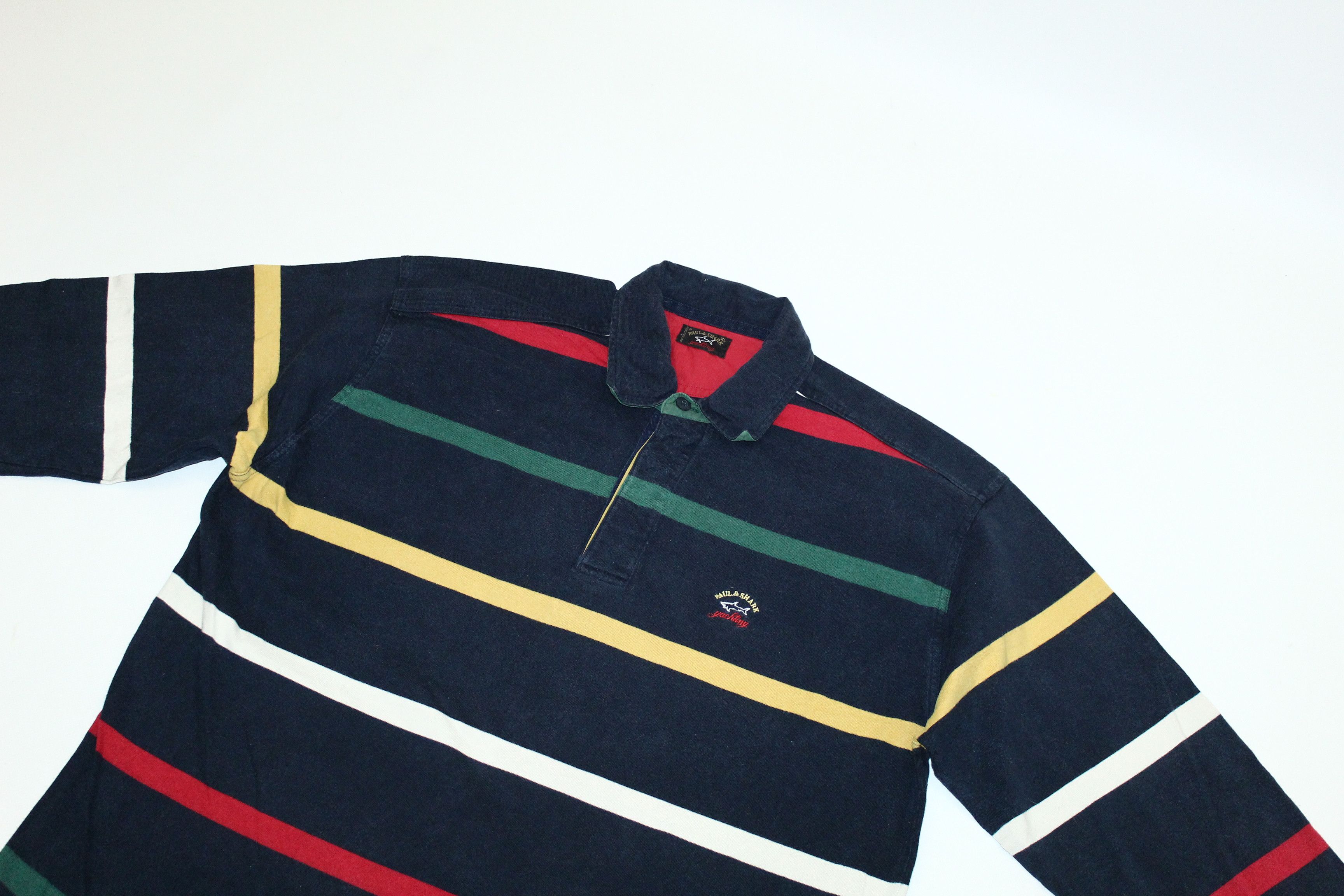Paul & Shark VTG🔥 Paul & Shark Iconic Striped Puro Cotton Polo Shirt Size US XL / EU 56 / 4 - 4 Thumbnail
