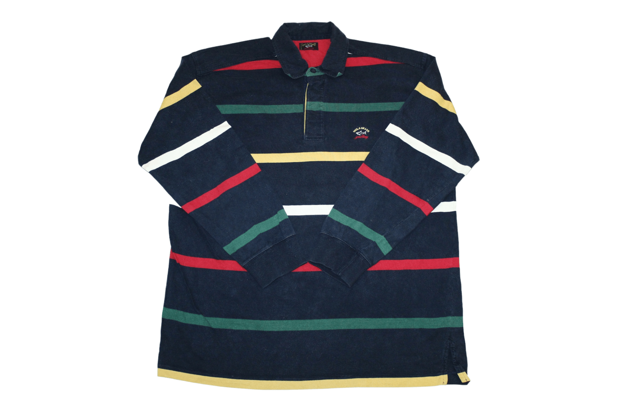 Paul & Shark VTG🔥 Paul & Shark Iconic Striped Puro Cotton Polo Shirt Size US XL / EU 56 / 4 - 1 Thumbnail