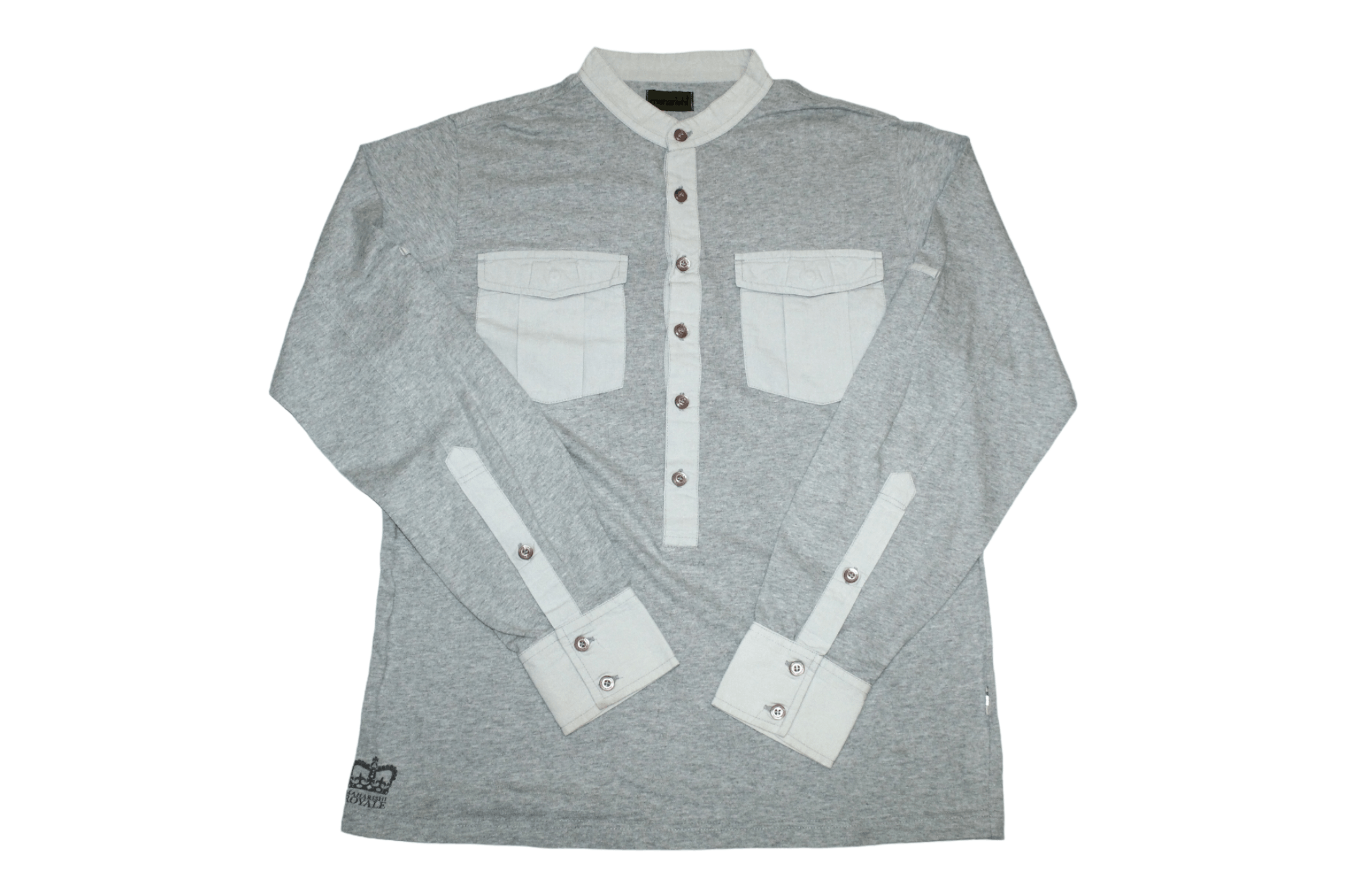 Maharishi Maharishi Royal Grandad collar Popover Stretch Knitted Shirt Size US L / EU 52-54 / 3 - 1 Thumbnail