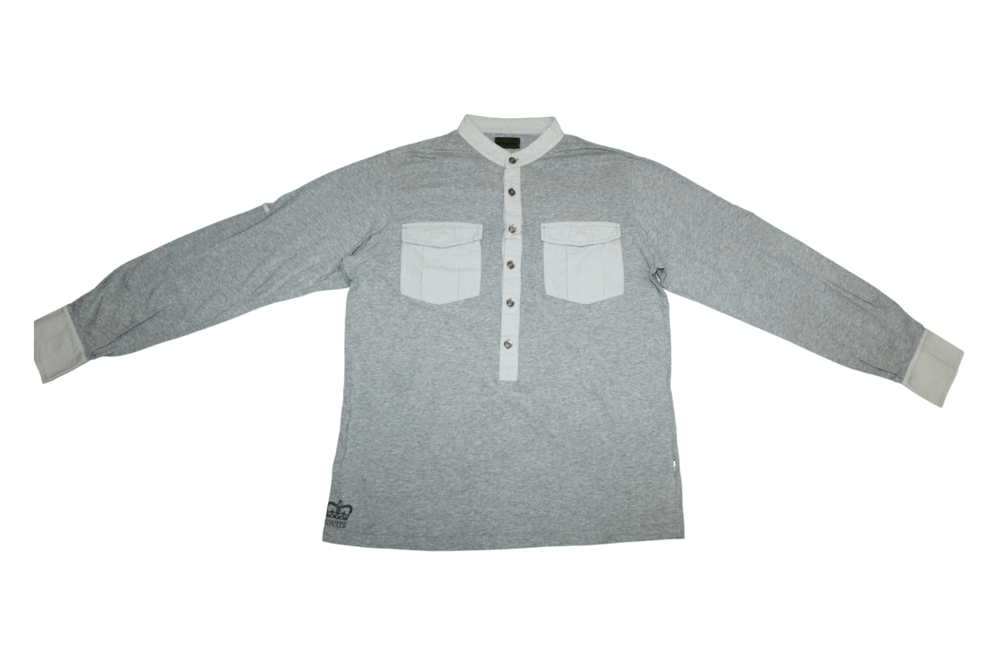 Maharishi Maharishi Royal Grandad collar Popover Stretch Knitted Shirt Size US L / EU 52-54 / 3 - 6 Thumbnail