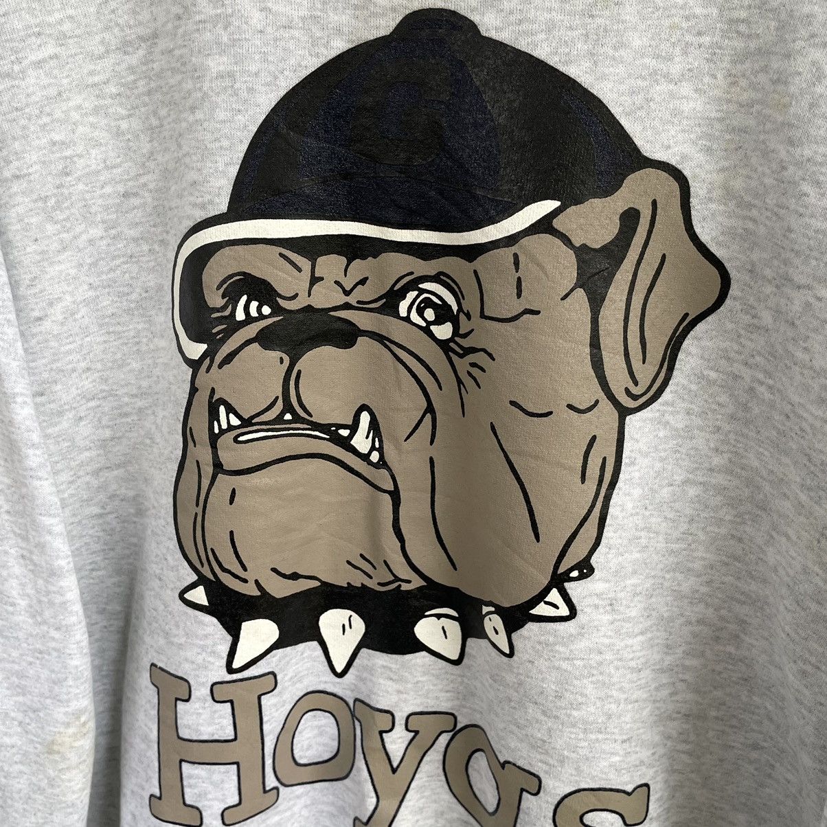 Vintage 💥90s GEORGETOWN HOYAS BASKETBALL BIG LOGO MIRROR SWEATSHIRT Size US L / EU 52-54 / 3 - 5 Thumbnail