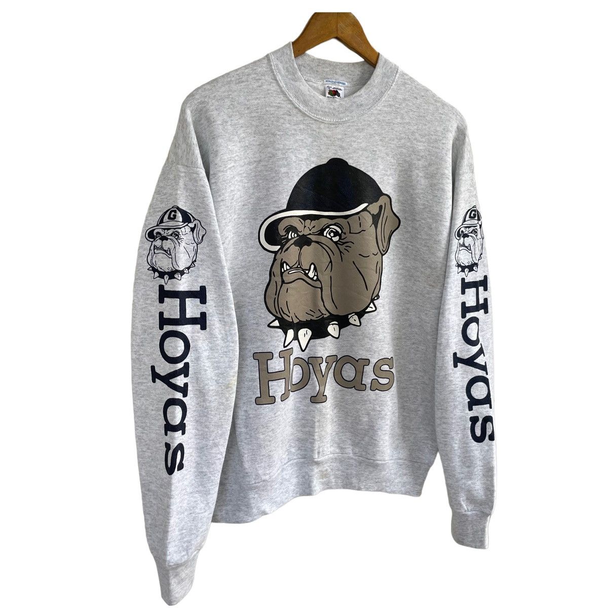 Vintage 💥90s GEORGETOWN HOYAS BASKETBALL BIG LOGO MIRROR SWEATSHIRT Size US L / EU 52-54 / 3 - 2 Thumbnail