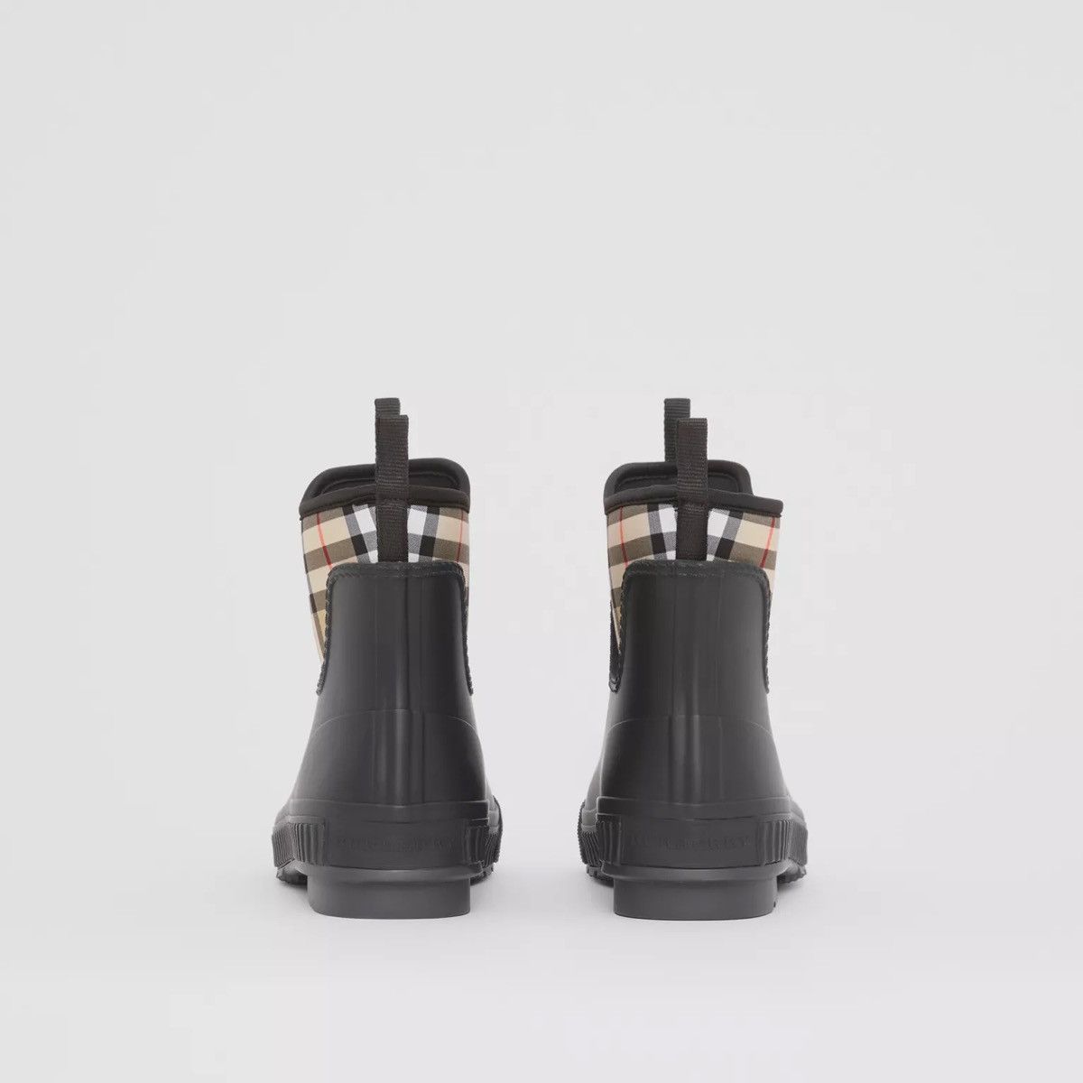 Burberry Vintage Check Neoprene and Rubber Rain Boots