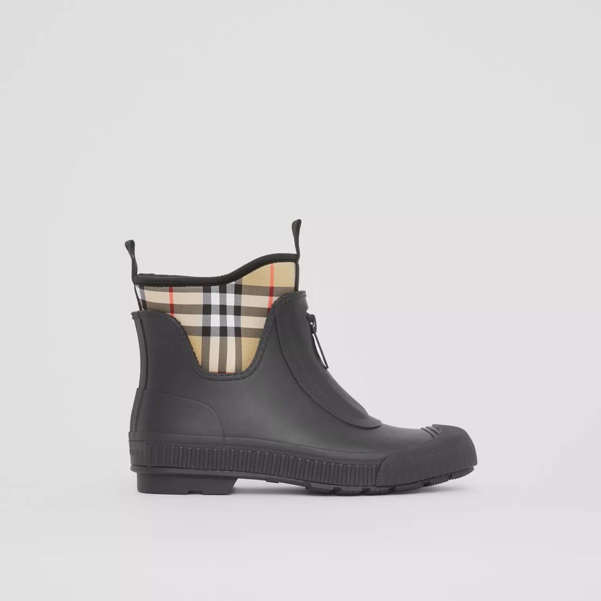 Burberry Vintage Check Neoprene and Rubber Rain Boots