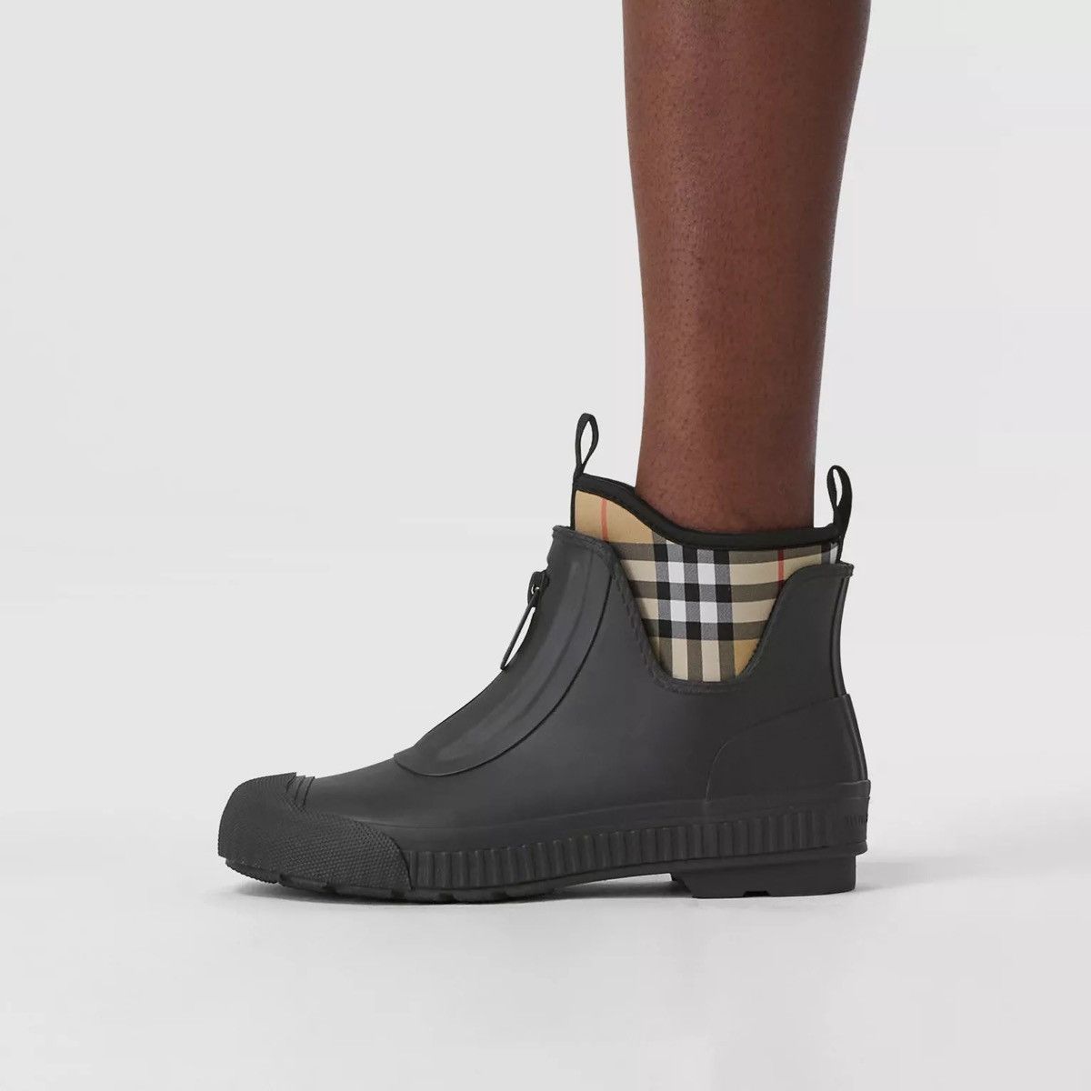 Burberry Vintage Check Neoprene and Rubber Rain Boots