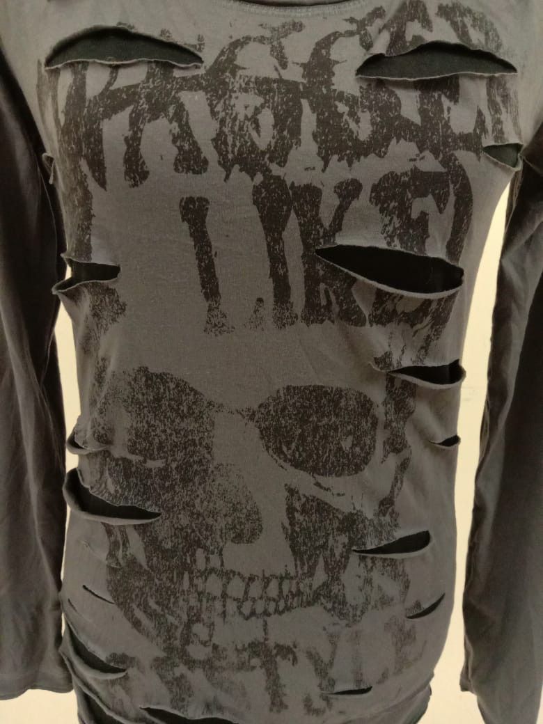 Japanese Brand DISTRESSED DESIGN SWAGGER ENDURE LONG SLEEVE SKULL T SHIRT Size M / US 6-8 / IT 42-44 - 6 Thumbnail