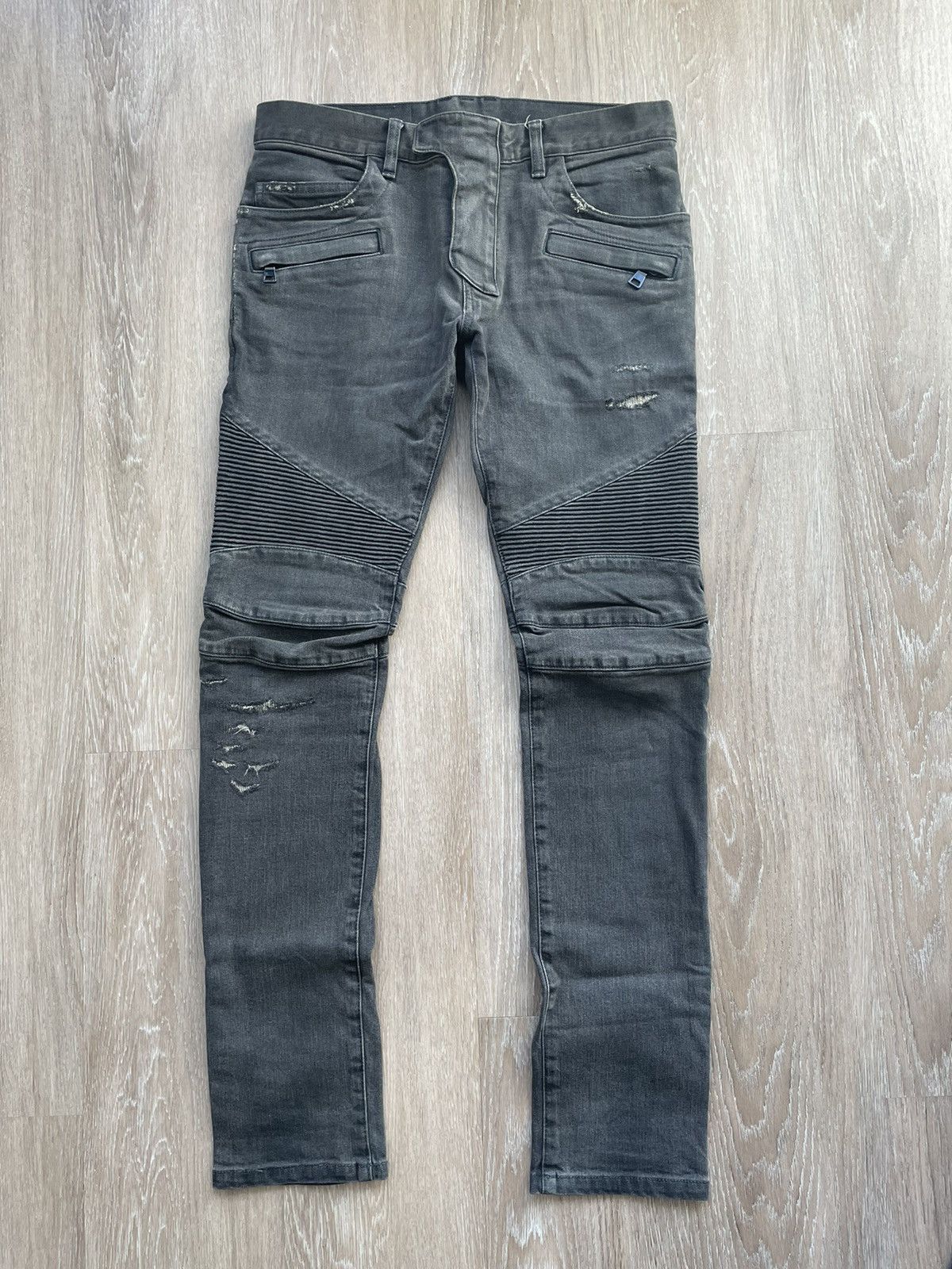 Balmain biker denim 2015