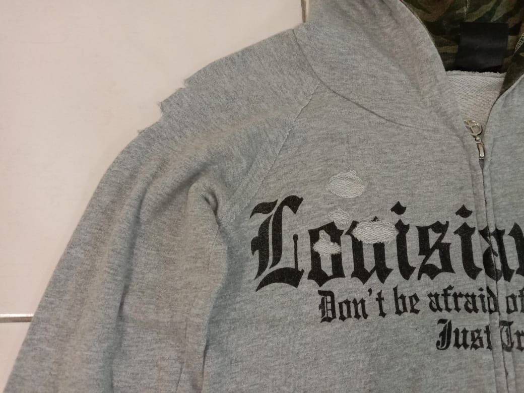 Japanese Brand BONA DEA DISTRESSED DESIGN LONG CAMOO HOODIE SWEATER Size M / US 6-8 / IT 42-44 - 6 Thumbnail