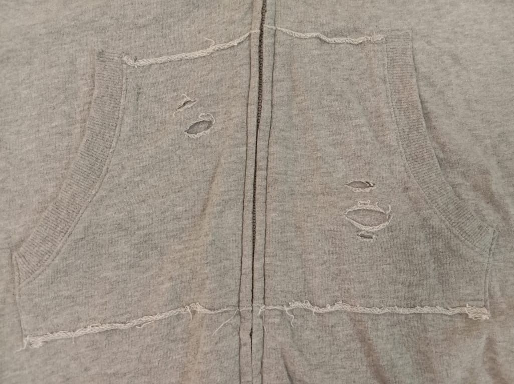Japanese Brand BONA DEA DISTRESSED DESIGN LONG CAMOO HOODIE SWEATER Size M / US 6-8 / IT 42-44 - 3 Thumbnail