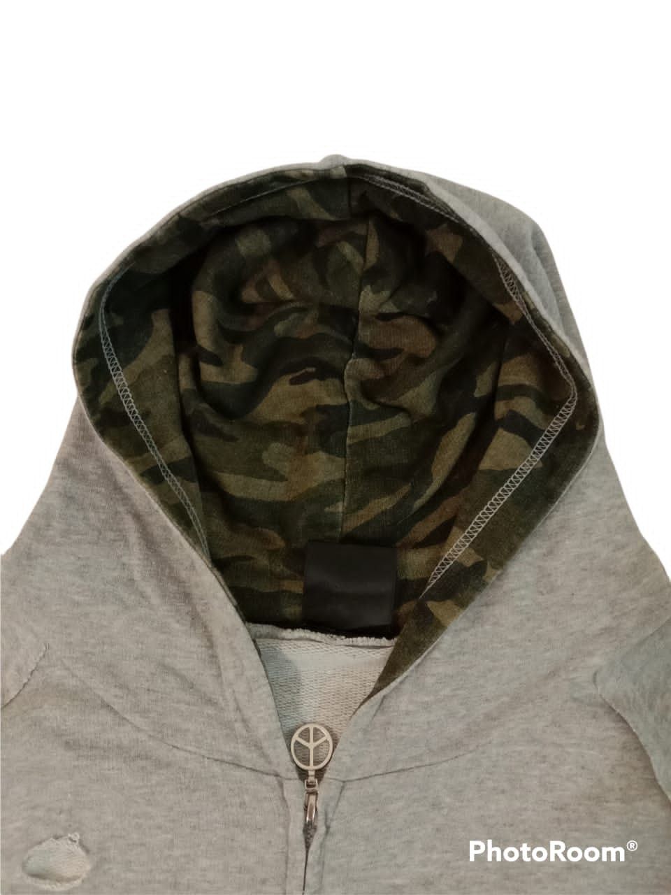 Japanese Brand BONA DEA DISTRESSED DESIGN LONG CAMOO HOODIE SWEATER Size M / US 6-8 / IT 42-44 - 17 Thumbnail