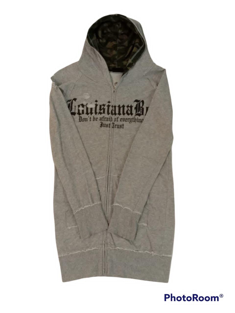 Japanese Brand BONA DEA DISTRESSED DESIGN LONG CAMOO HOODIE SWEATER Size M / US 6-8 / IT 42-44 - 2 Thumbnail