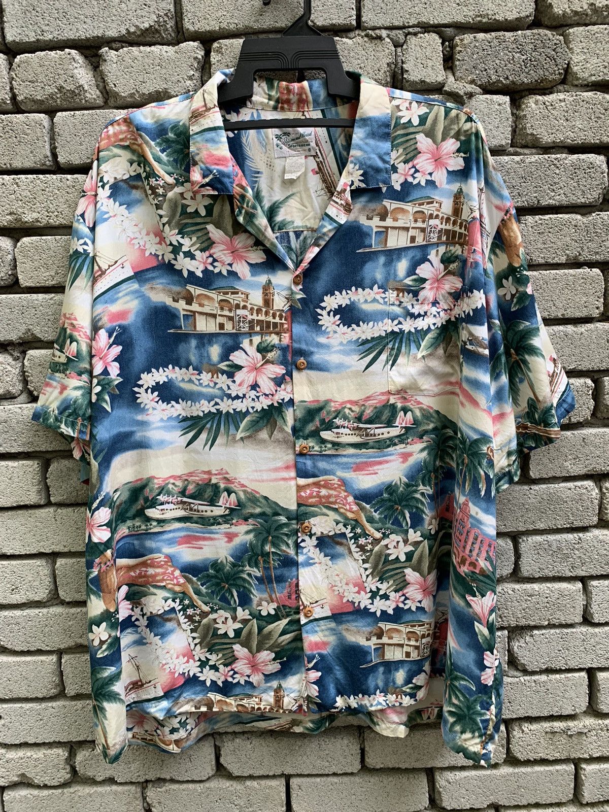 Other Vintage Diamond Head Hawaii Rayon 4X- Large shirt Size US XXL / EU 58 / 5 - 2 Thumbnail