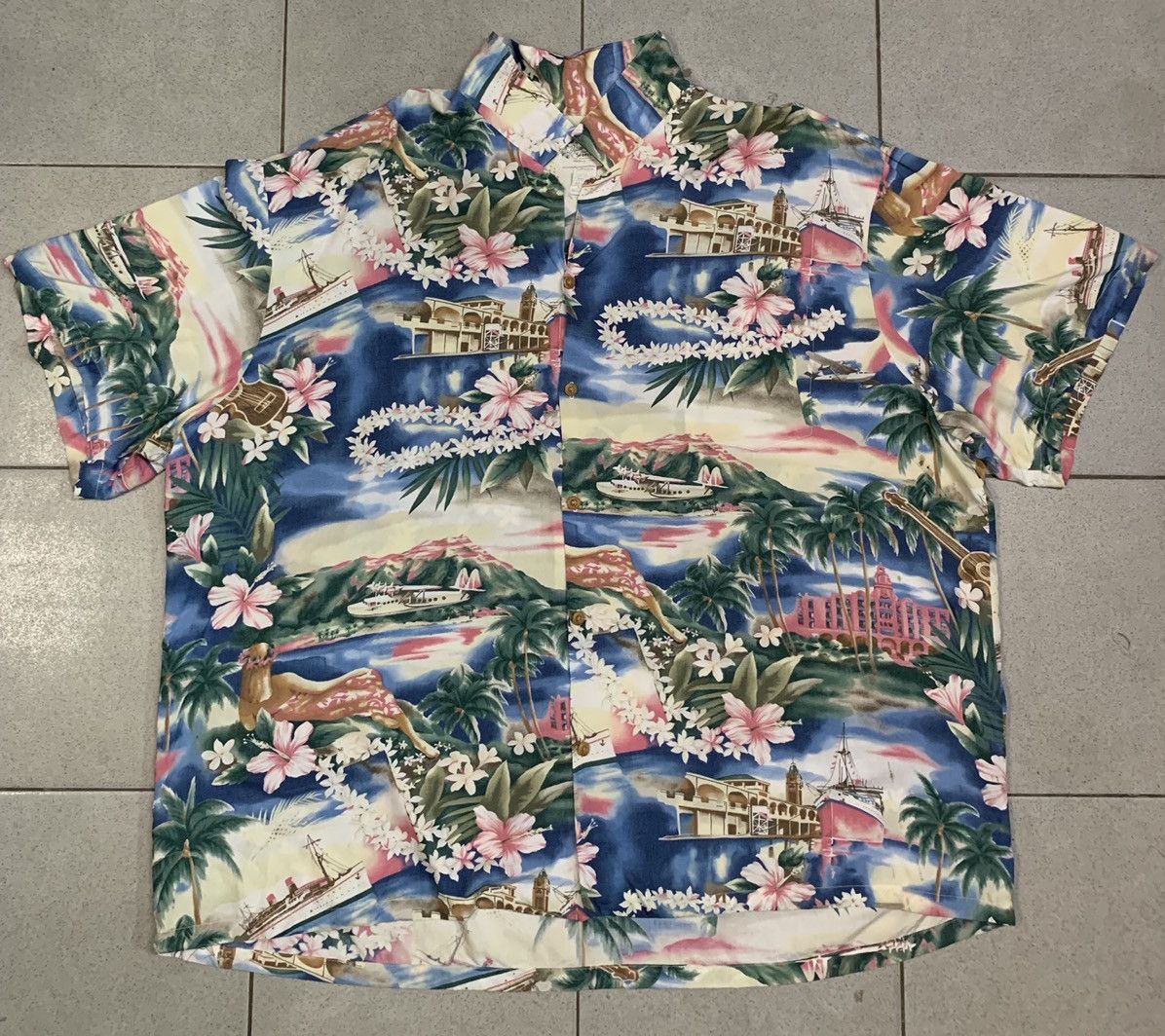 Other Vintage Diamond Head Hawaii Rayon 4X- Large shirt Size US XXL / EU 58 / 5 - 15 Thumbnail