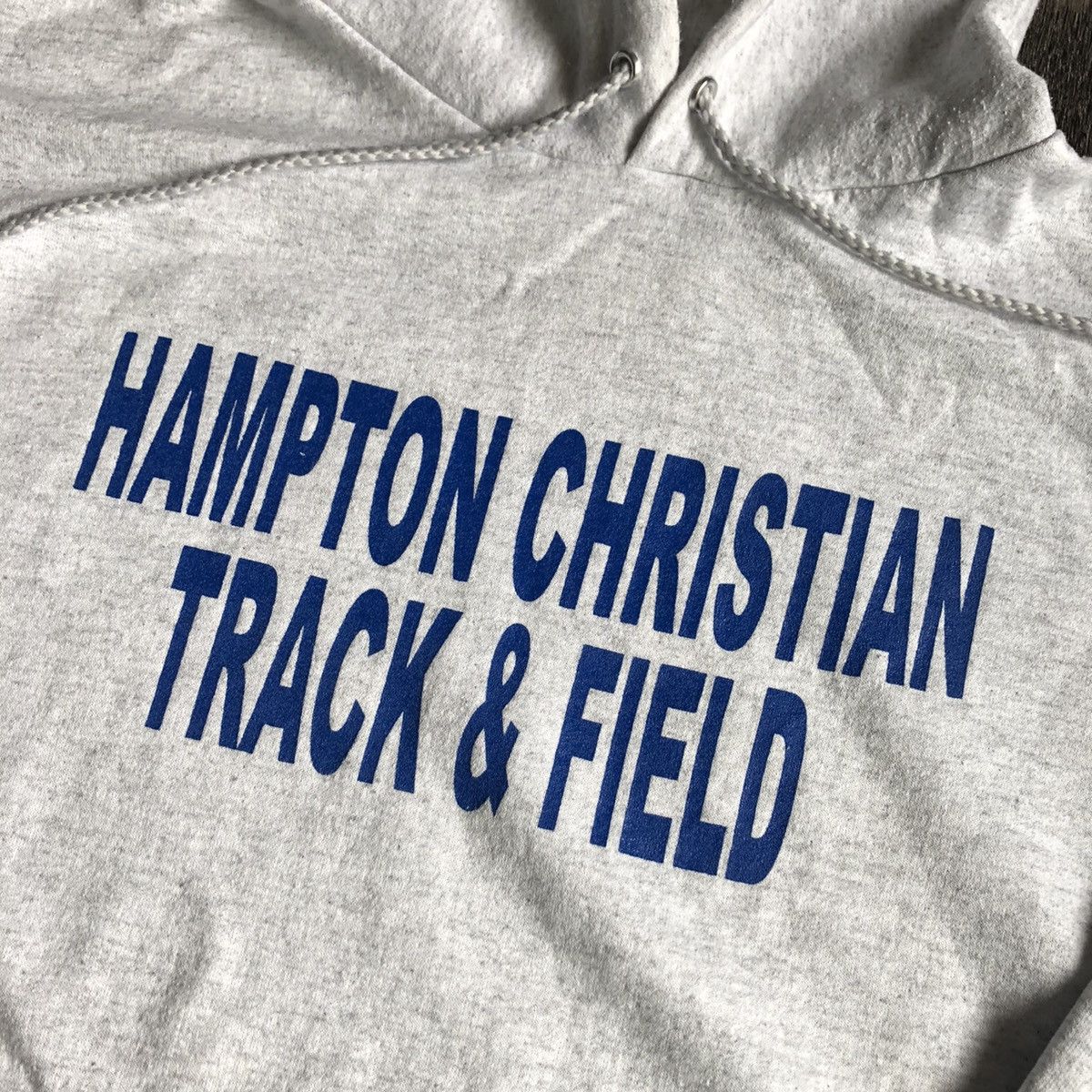 Vintage Vintage 1990s Christian Academy Track and Field Logo Hoodie Size US XL / EU 56 / 4 - 5 Thumbnail