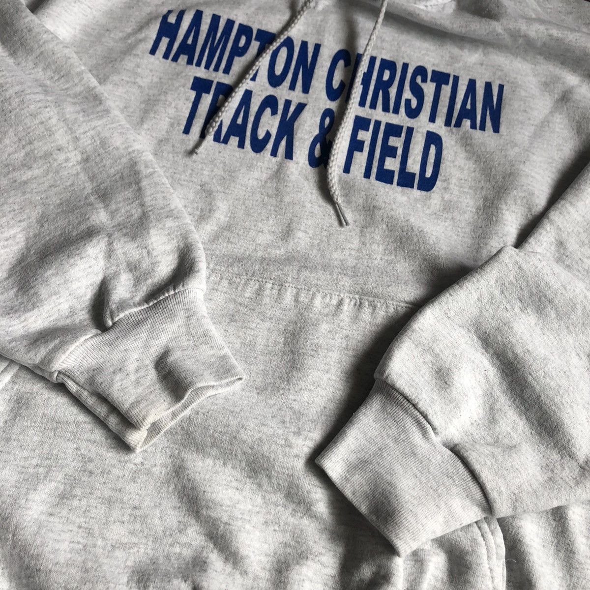 Vintage Vintage 1990s Christian Academy Track and Field Logo Hoodie Size US XL / EU 56 / 4 - 3 Thumbnail