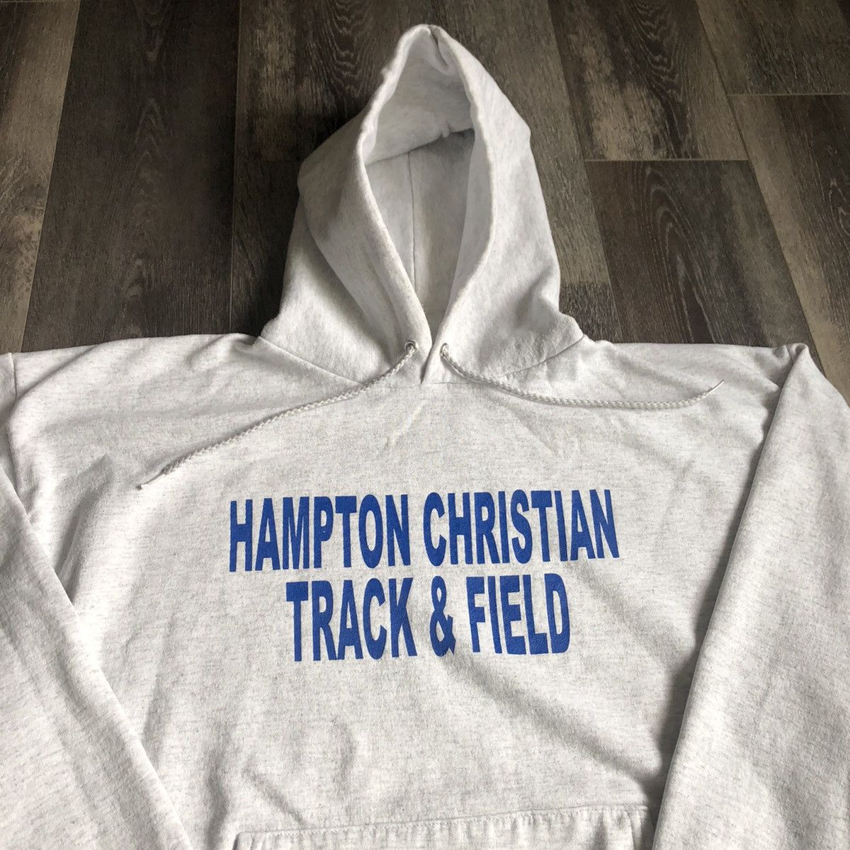 Vintage Vintage 1990s Christian Academy Track and Field Logo Hoodie Size US XL / EU 56 / 4 - 2 Thumbnail