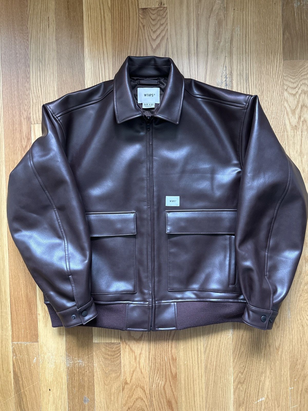 Wtaps WTAPS JFW-01 Bones Synthetic Leather Jacket | Grailed