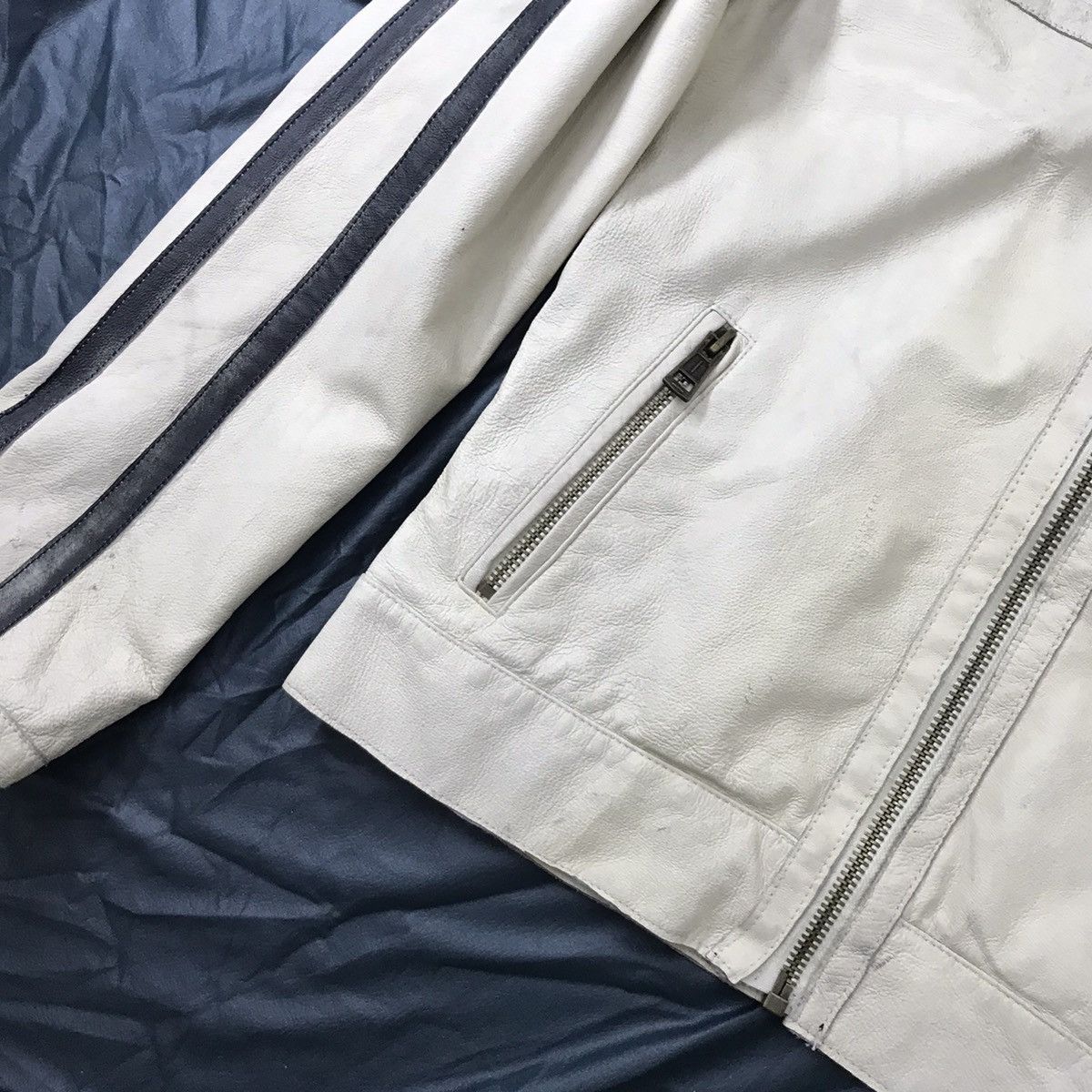 Indian Motorcycle Vintage motorcycle swap and meet leather jacket off white Size US M / EU 48-50 / 2 - 7 Thumbnail