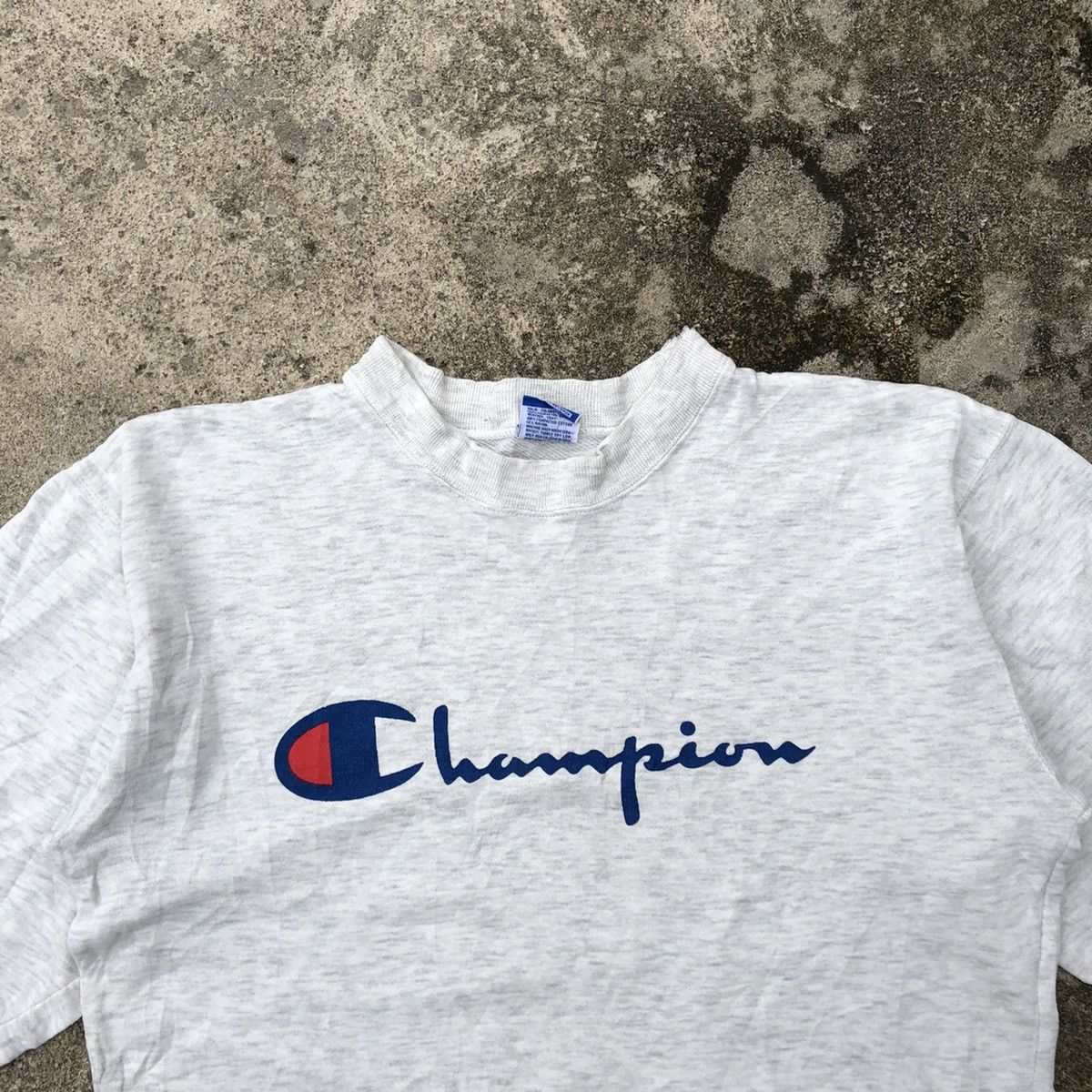 Rare Distressed Vintage Champion Big Spellout Sweatshirts Sweatshirts Hoodies