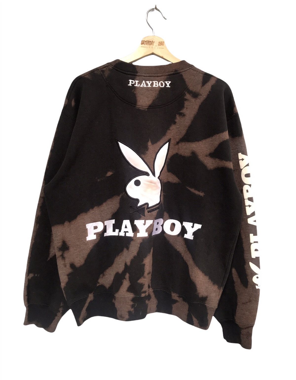 Playboy CUSTOM BLEACH WASH VINTAGE PLAYBOY SWEATSHIRT LARGE Size US L / EU 52-54 / 3 - 1 Thumbnail