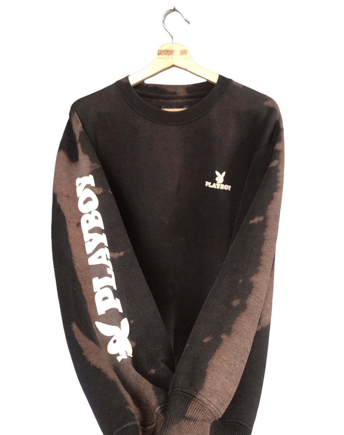 Playboy CUSTOM BLEACH WASH VINTAGE PLAYBOY SWEATSHIRT LARGE Size US L / EU 52-54 / 3 - 5 Thumbnail