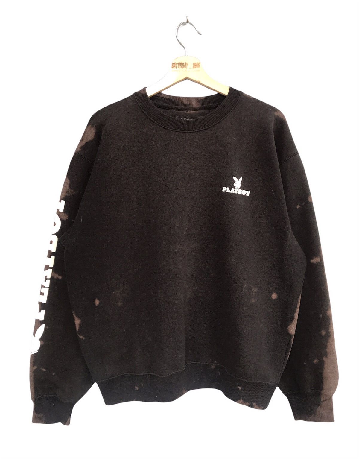 Playboy CUSTOM BLEACH WASH VINTAGE PLAYBOY SWEATSHIRT LARGE Size US L / EU 52-54 / 3 - 4 Thumbnail