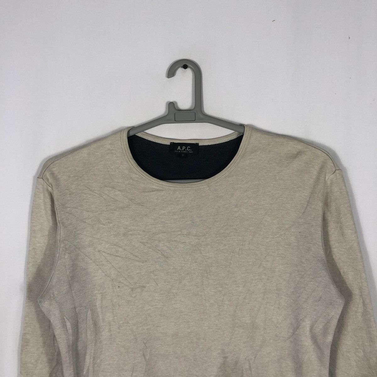 A.P.C. × Designer Vintage A.P.C Winter Street Fashion Plain Sweatshirts Size M / US 6-8 / IT 42-44 - 2 Thumbnail