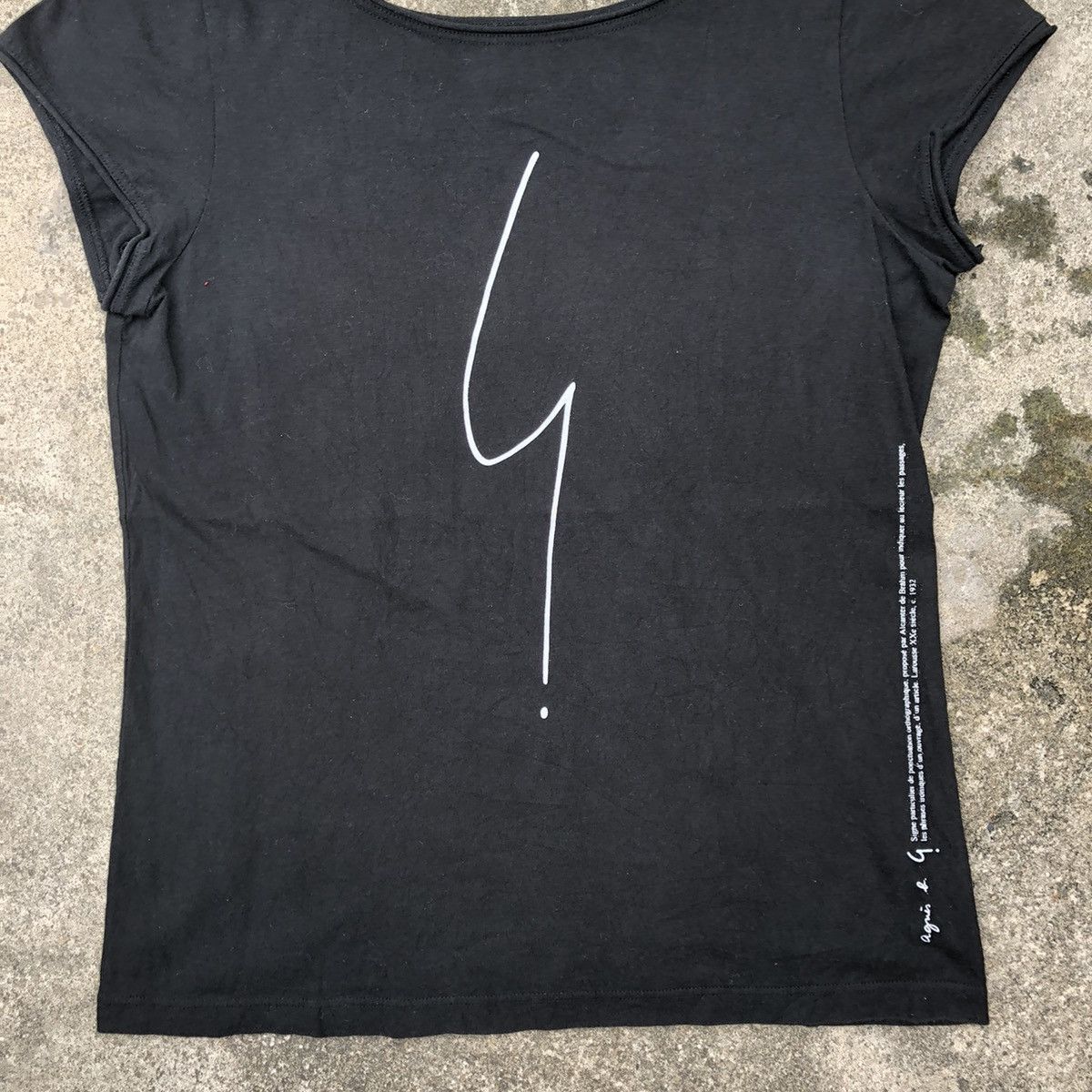 Designer × Vintage × agnes b. Rare Vintage Agnes B. Iconic Big Logo Punk Styles Tee Size XS / US 0-2 / IT 36-38 - 3 Thumbnail