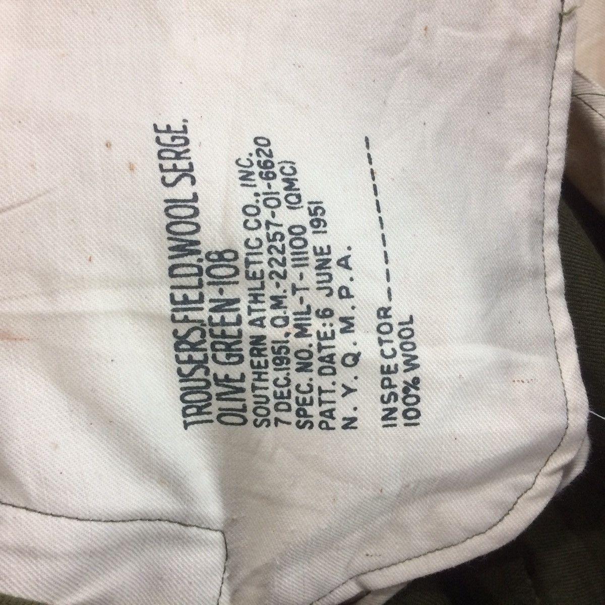 Vintage Vintage 1951 U.S. Army Wool Field Trousers Korean War Era Size US 28 / EU 44 - 12 Thumbnail