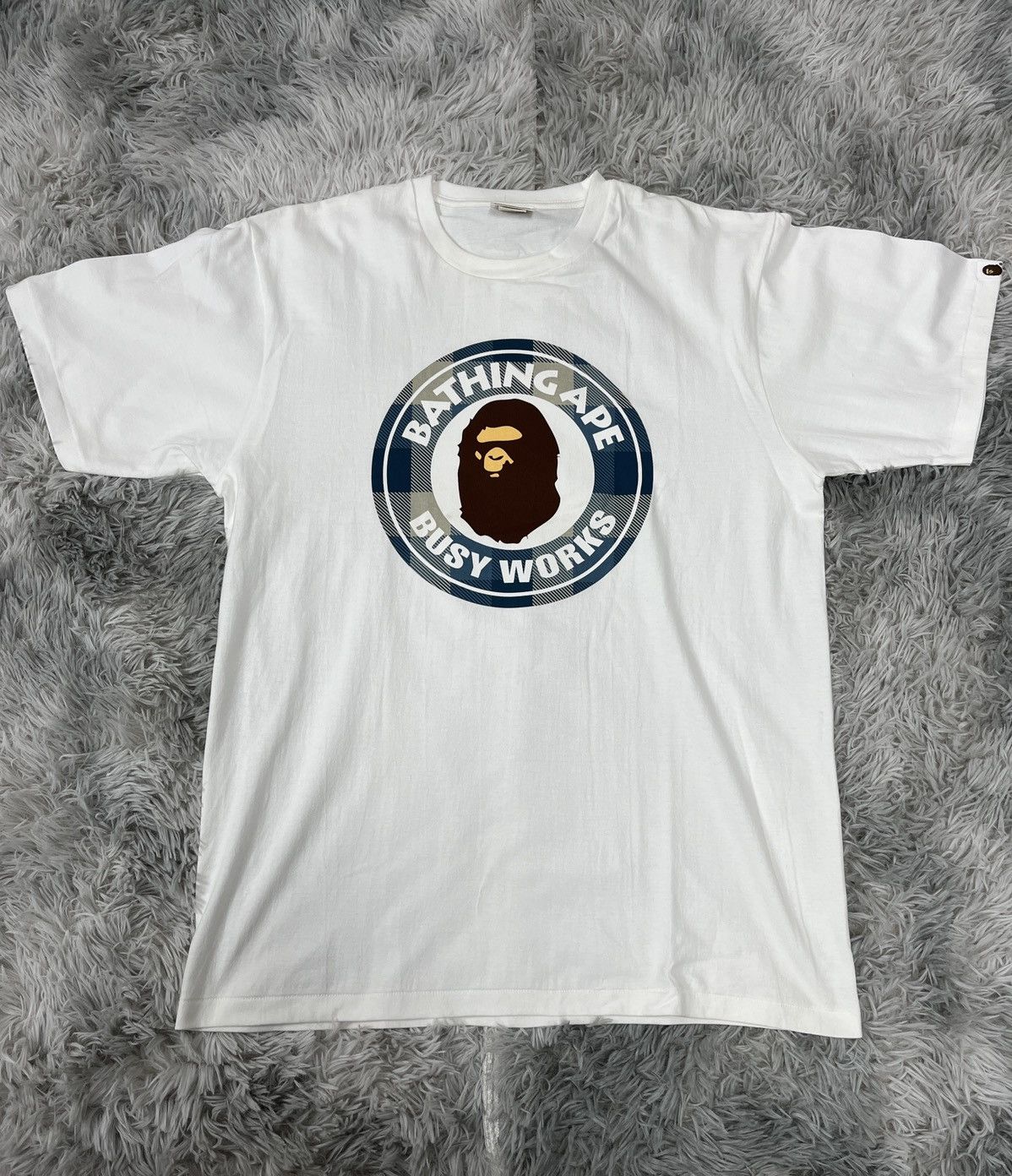 Bape Bape Check Busy Works Tee Size US XL / EU 56 / 4 - 1 Thumbnail