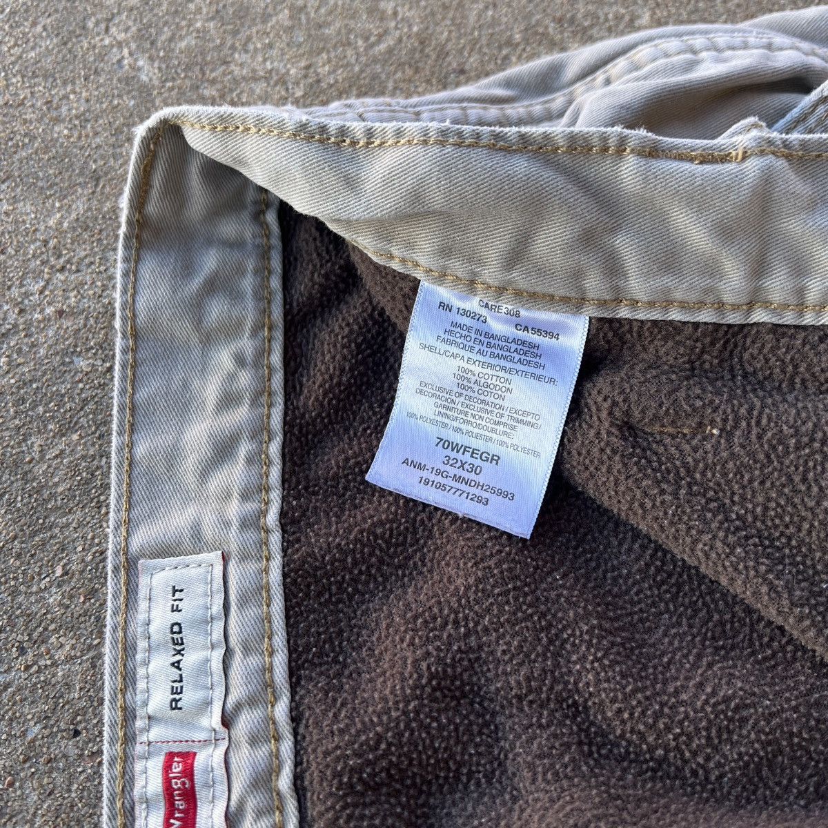 Vintage Vintage Khaki Wrangler Cargo Pants with Fleece Liner sz32x30 Size US 32 / EU 48 - 4 Thumbnail