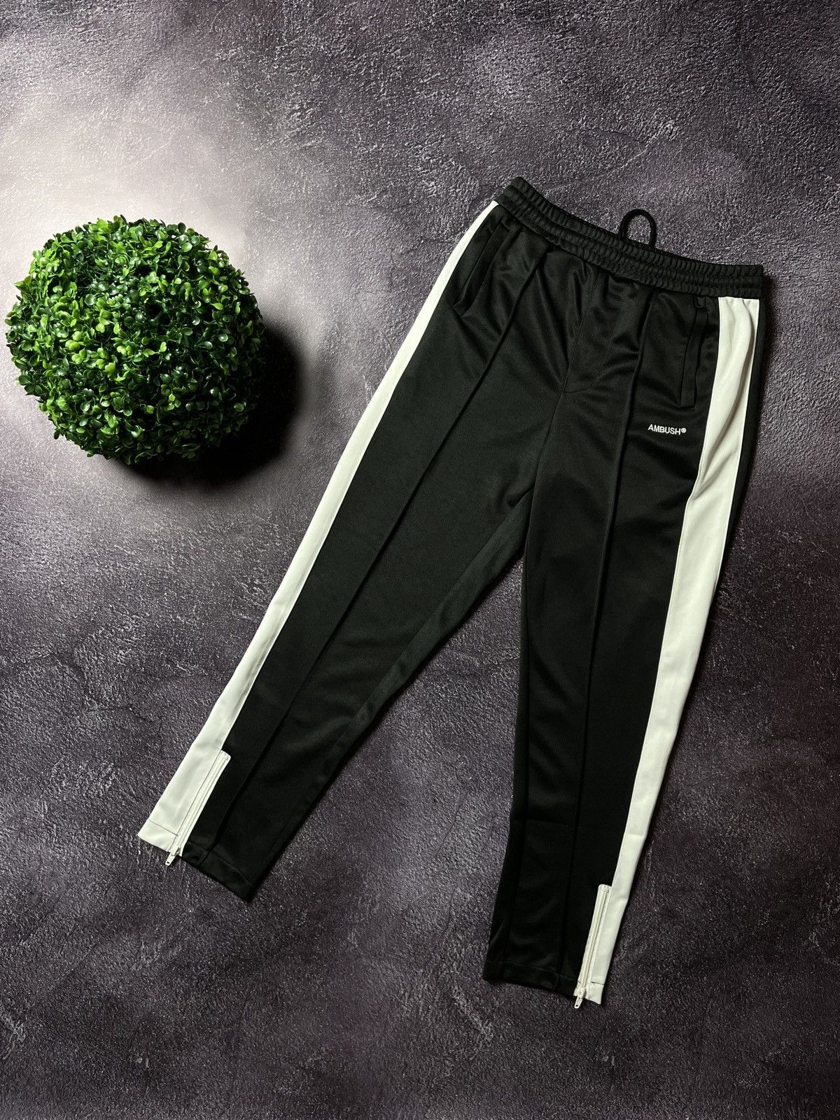 image of Ambush Design Black/white Track Pants in Black White, Men's (Size 30)