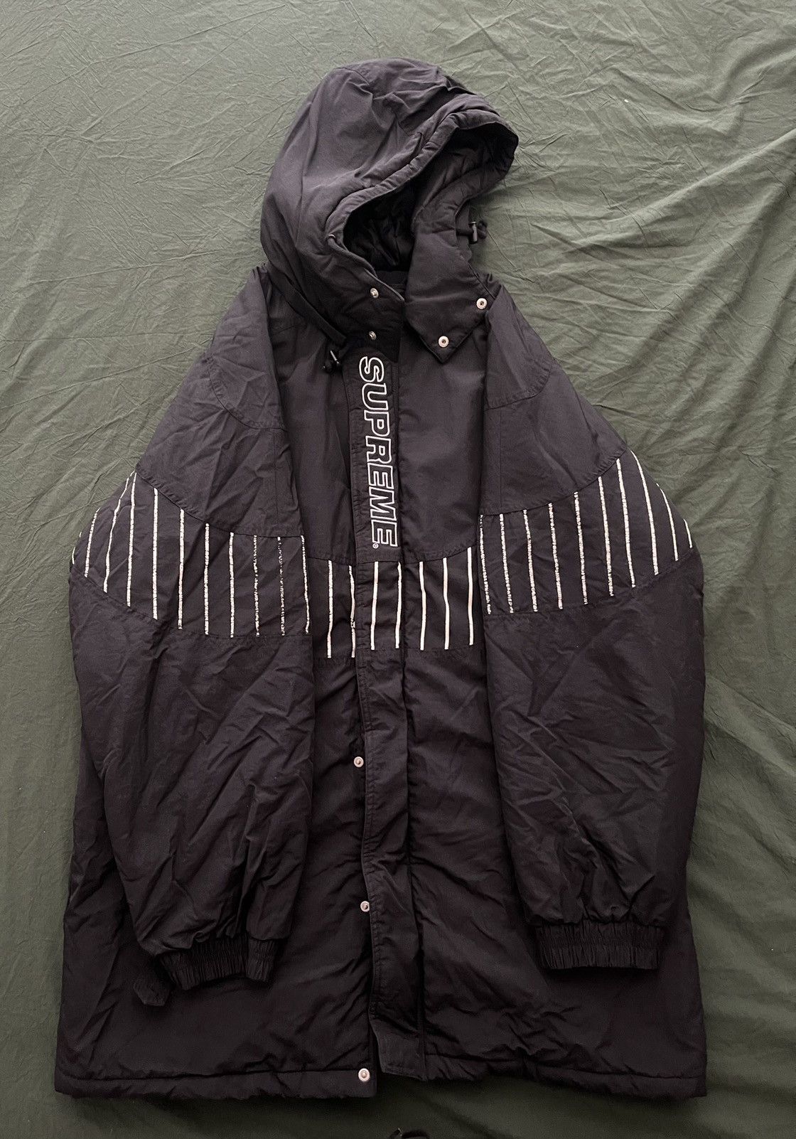 Supreme Pinstripe Parka | Grailed