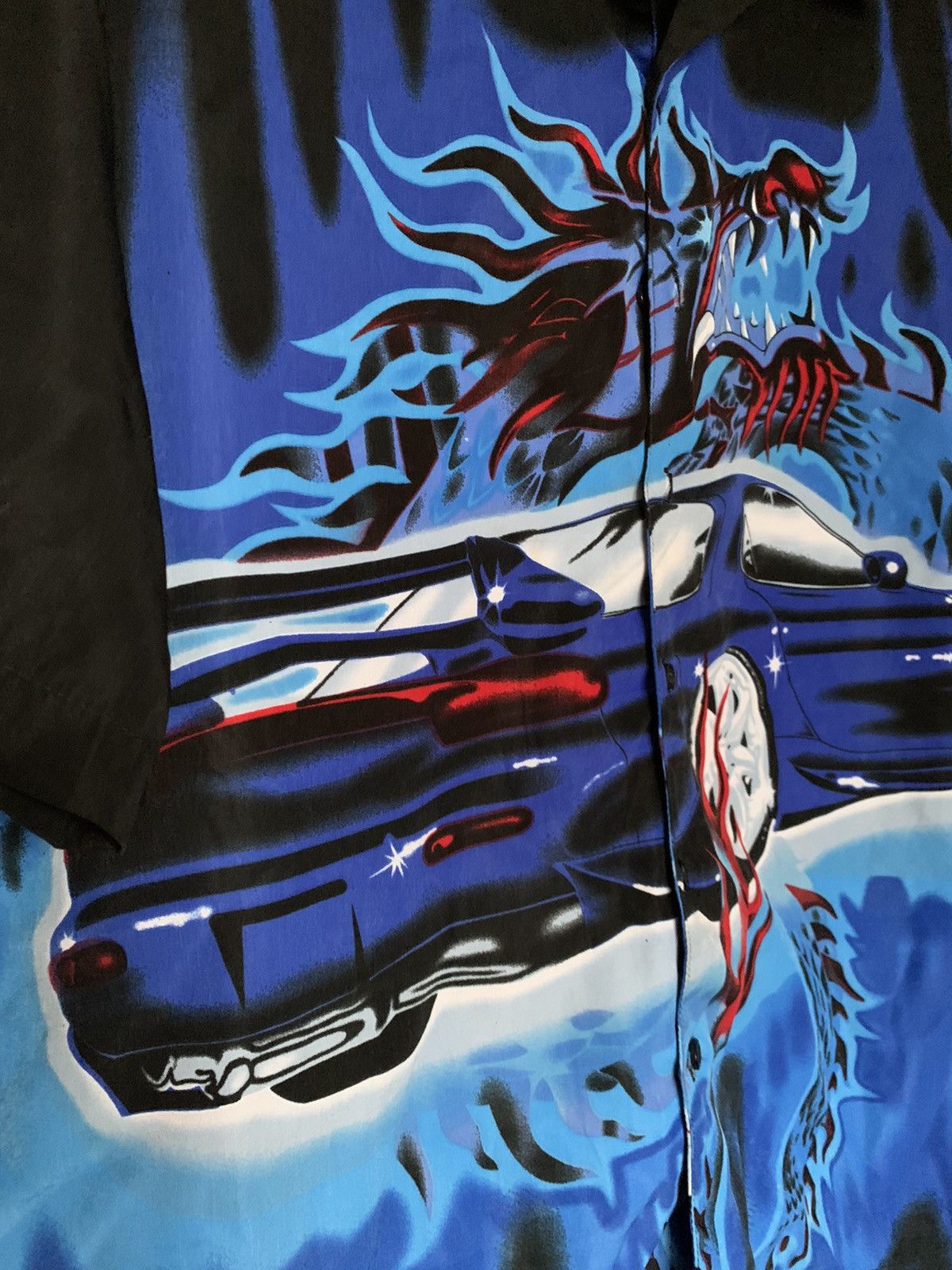 Japanese Brand 💙 Y2K Mazda RX- 7 Dragon vintage Japan JDM full print shirt Size US XXL / EU 58 / 5 - 7 Thumbnail