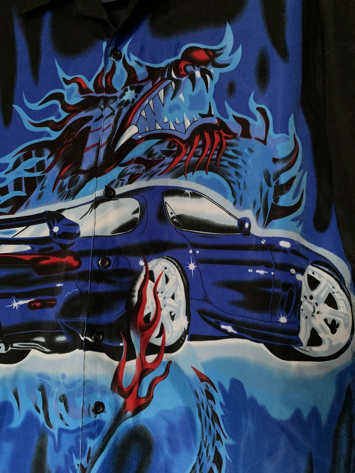 Japanese Brand 💙 Y2K Mazda RX- 7 Dragon vintage Japan JDM full print shirt Size US XXL / EU 58 / 5 - 6 Thumbnail