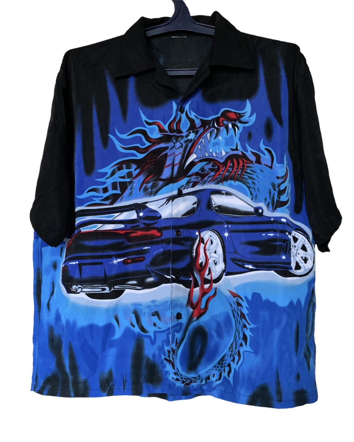 Japanese Brand 💙 Y2K Mazda RX- 7 Dragon vintage Japan JDM full print shirt Size US XXL / EU 58 / 5 - 1 Thumbnail