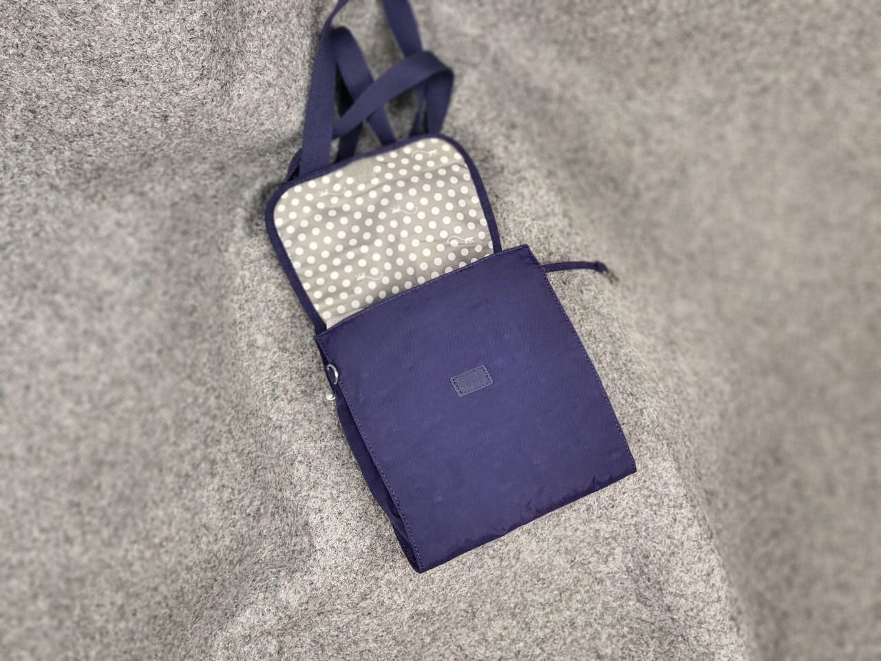 Japanese Brand Kipling messenger bag small purple nylon trend Japan strap Size ONE SIZE - 11 Thumbnail