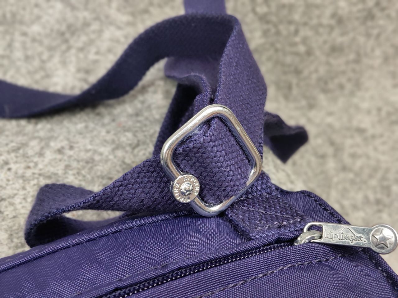 Japanese Brand Kipling messenger bag small purple nylon trend Japan strap Size ONE SIZE - 9 Thumbnail