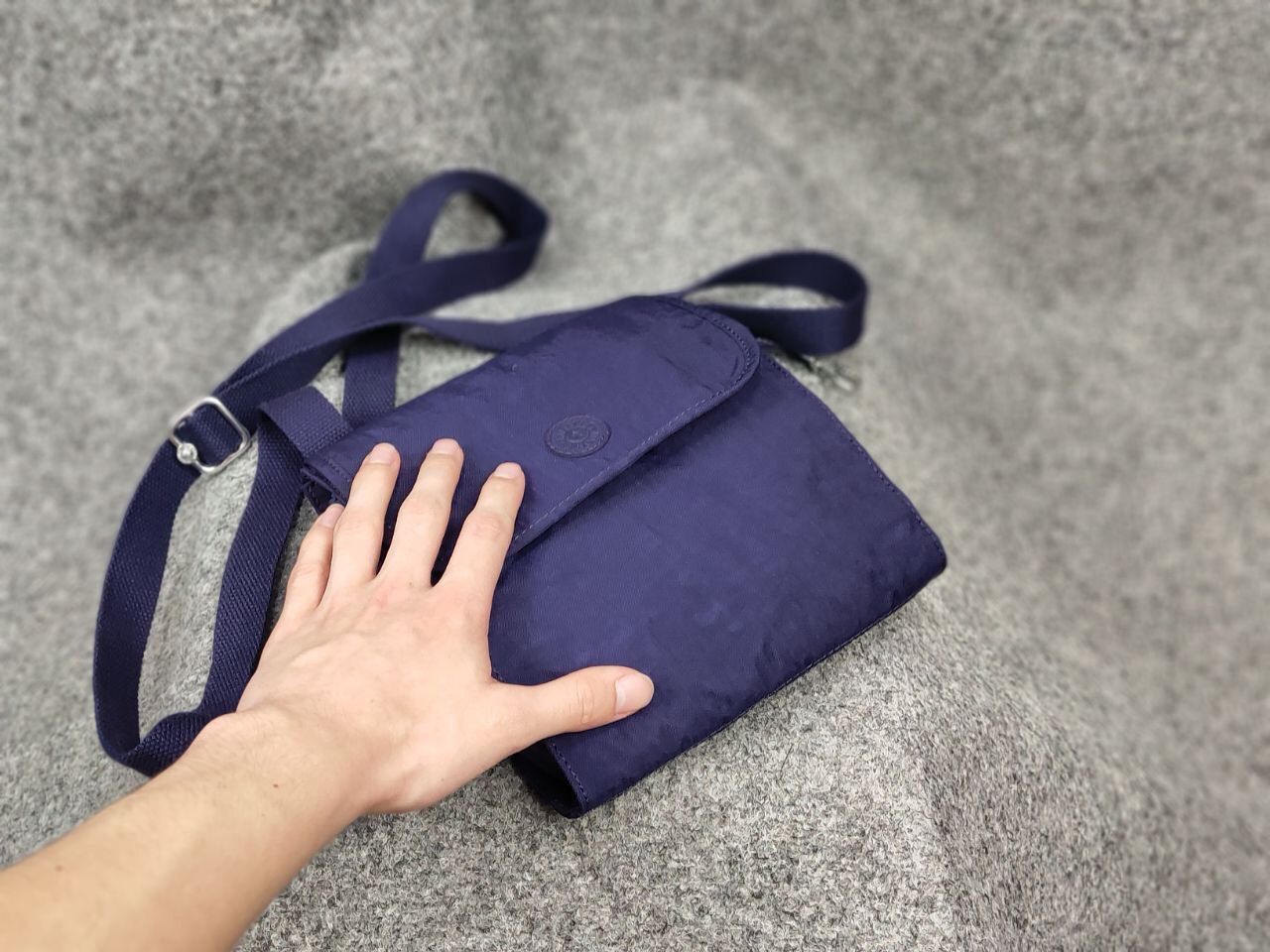Japanese Brand Kipling messenger bag small purple nylon trend Japan strap Size ONE SIZE - 5 Thumbnail