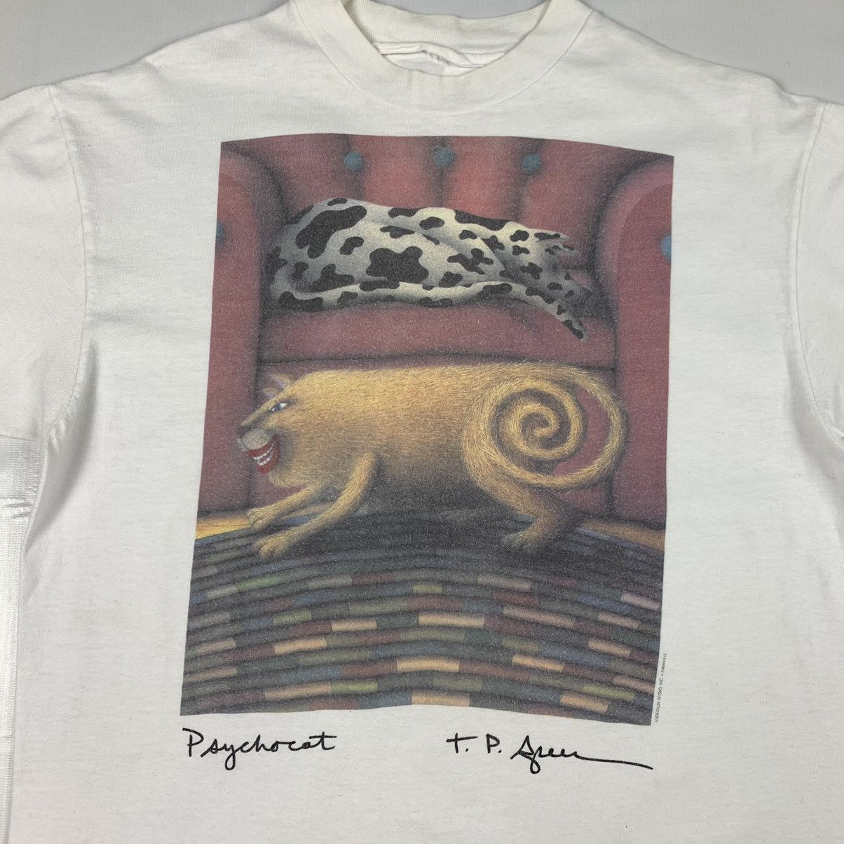 Arts & Science Vintage Pop Art Psychocat Shirt Size US M / EU 48-50 / 2 - 4 Thumbnail